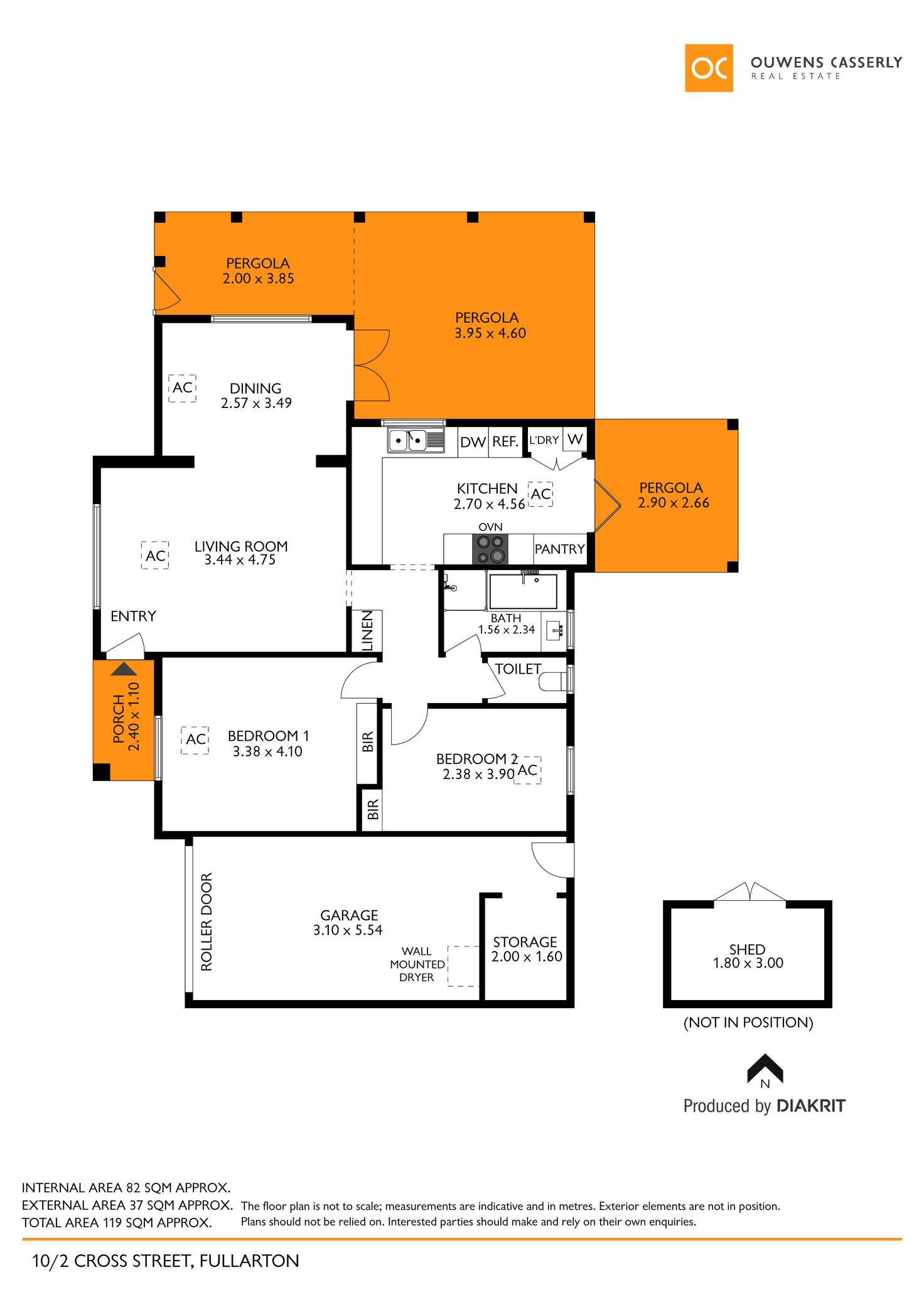 Floorplan of Homely unit listing, 10/2 Cross Street, Fullarton SA 5063