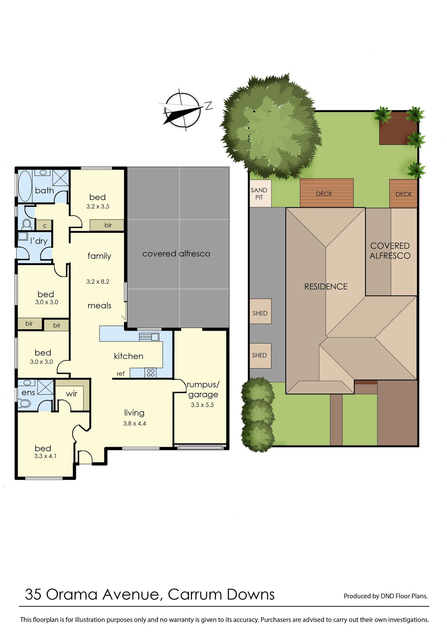 Floorplan of Homely house listing, 35 Orama Avenue, Carrum Downs VIC 3201