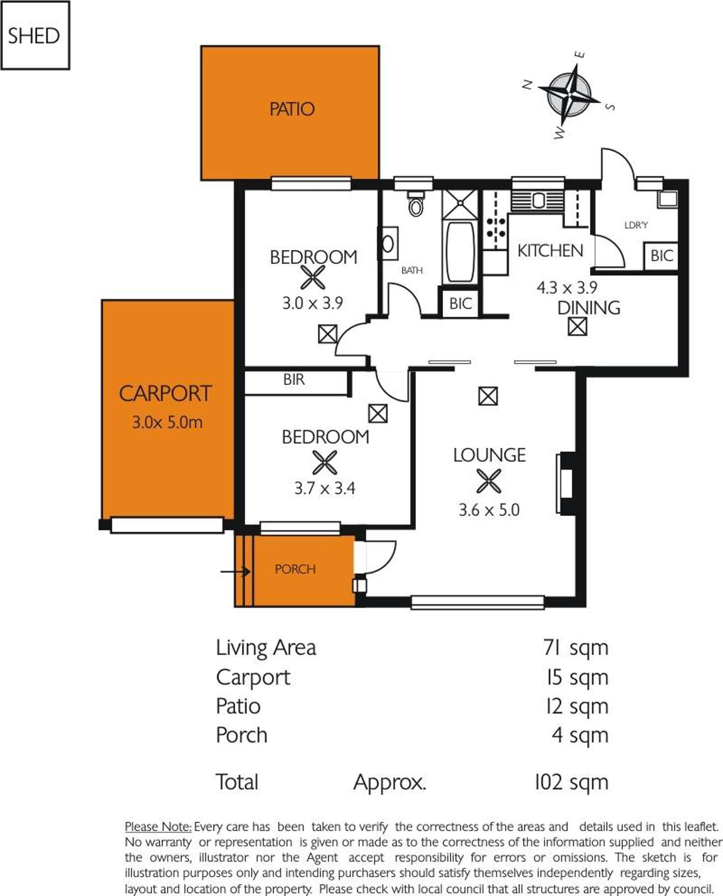 Floorplan of Homely unit listing, 4/27 Seaview Street, Fullarton SA 5063