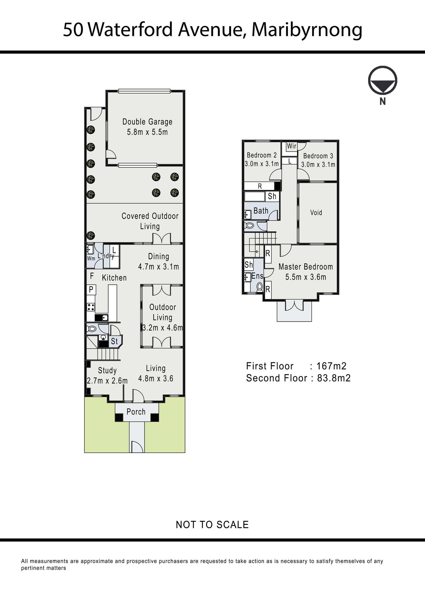 Floorplan of Homely townhouse listing, 50 Waterford Avenue, Maribyrnong VIC 3032