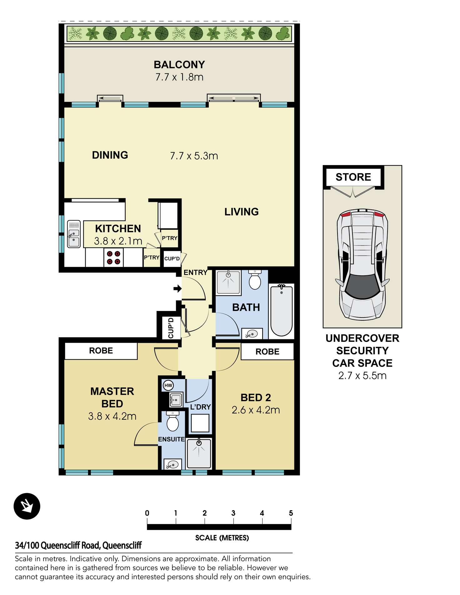 Floorplan of Homely apartment listing, 34/100 Queenscliff Road, Queenscliff NSW 2096