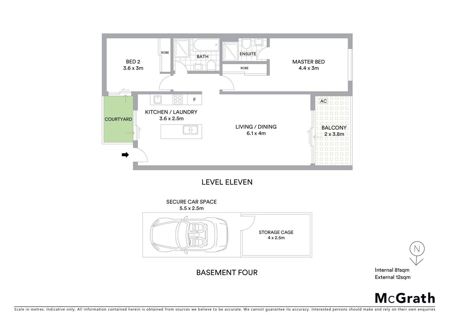 Floorplan of Homely apartment listing, 1103/36 Cowper Street, Parramatta NSW 2150