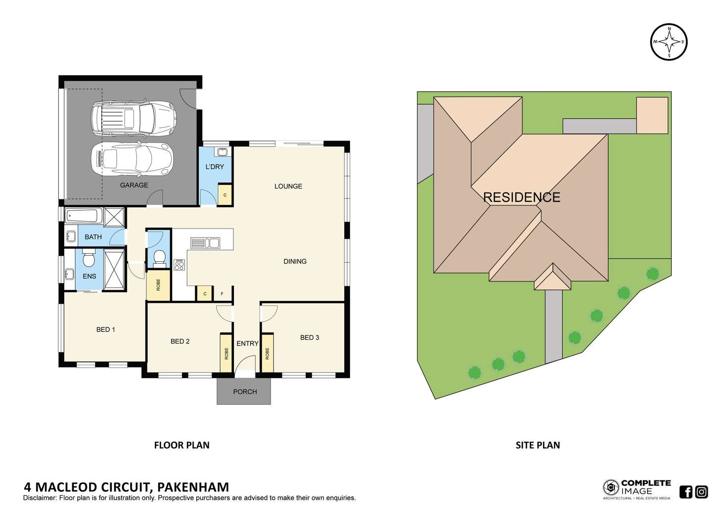 Floorplan of Homely unit listing, 4 MacLeod Circuit, Pakenham VIC 3810