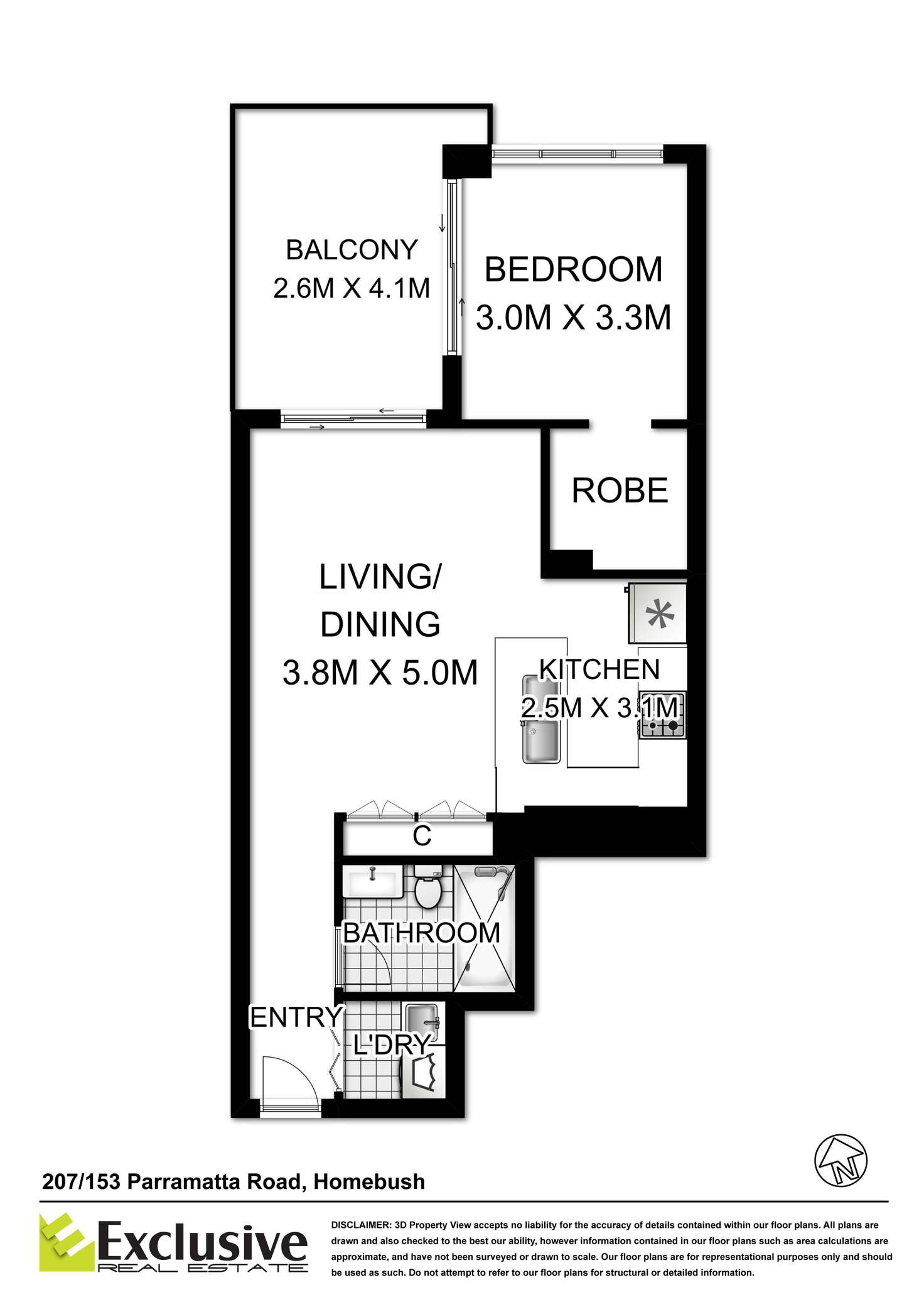 Floorplan of Homely apartment listing, 207/153 Parramatta Road, Homebush NSW 2140