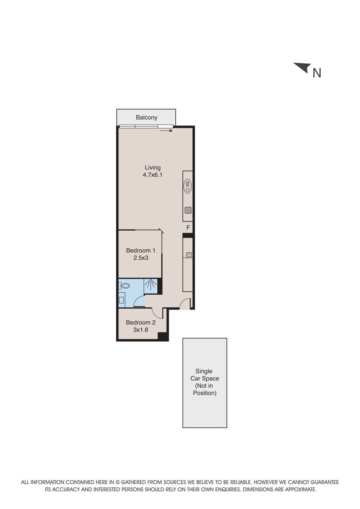 Floorplan of Homely apartment listing, 502/95 Berkeley Street, Melbourne VIC 3000