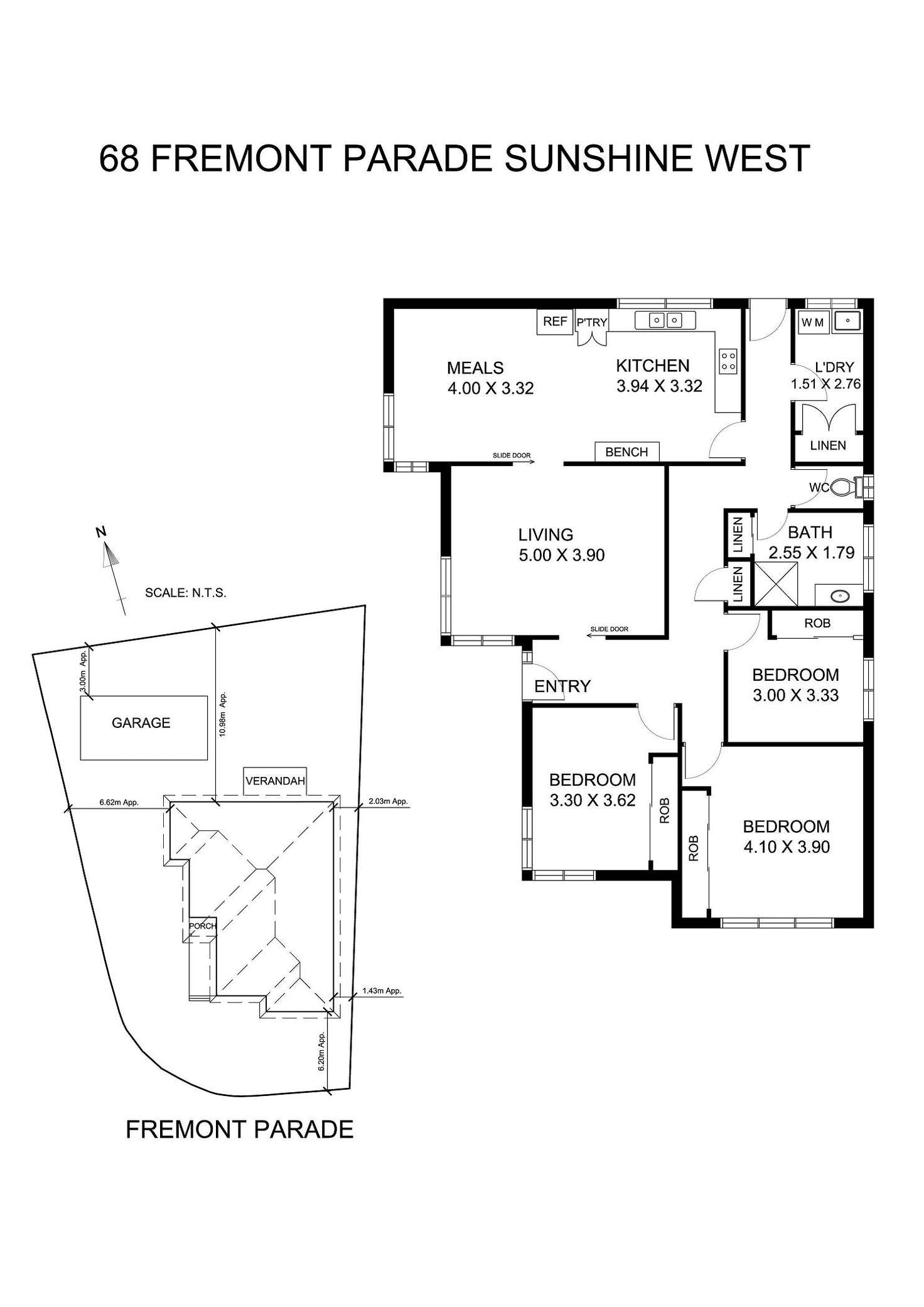 Floorplan of Homely house listing, 68 Fremont Parade, Sunshine West VIC 3020