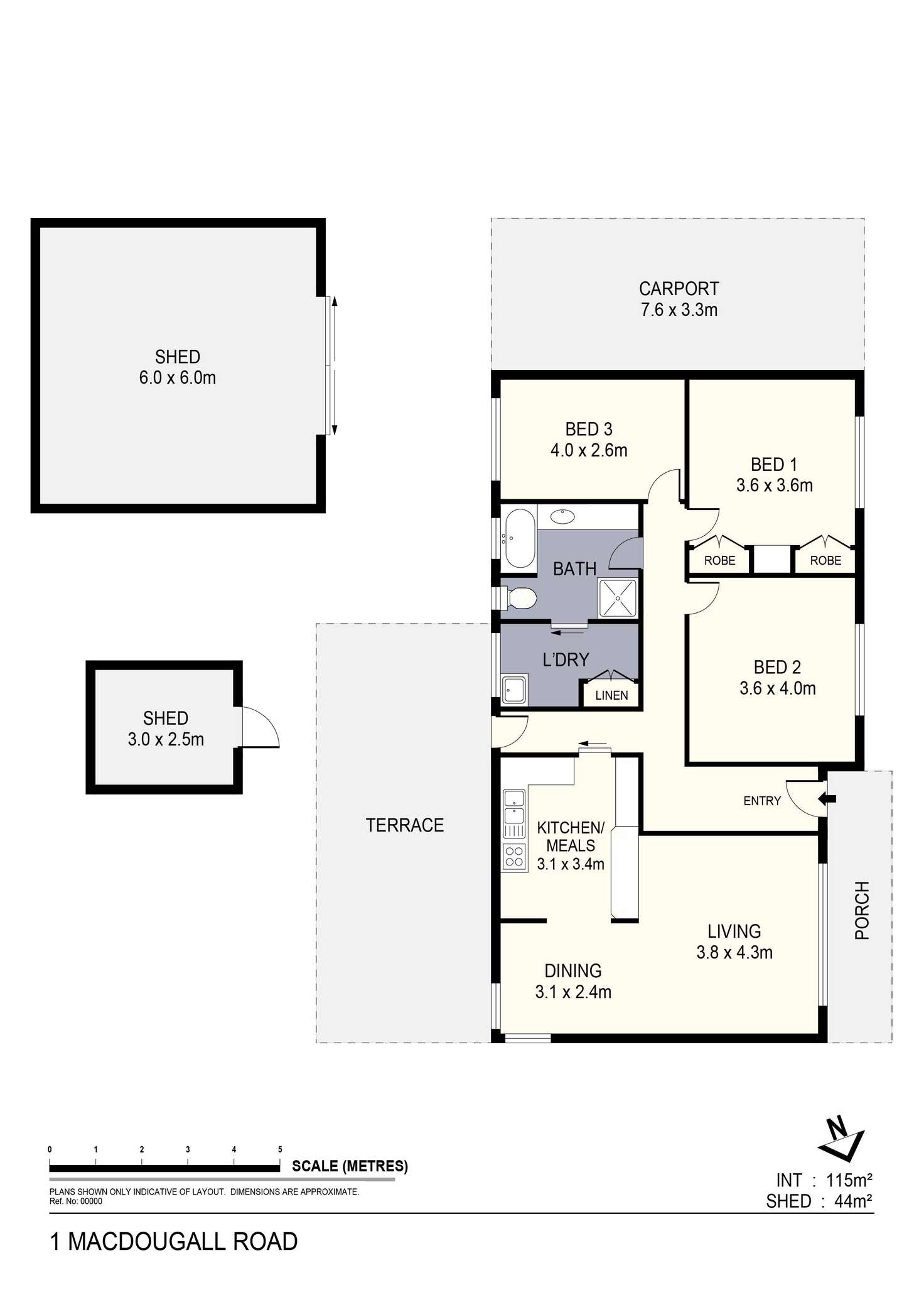 Floorplan of Homely house listing, 1 MacDougall Road, Golden Square VIC 3555