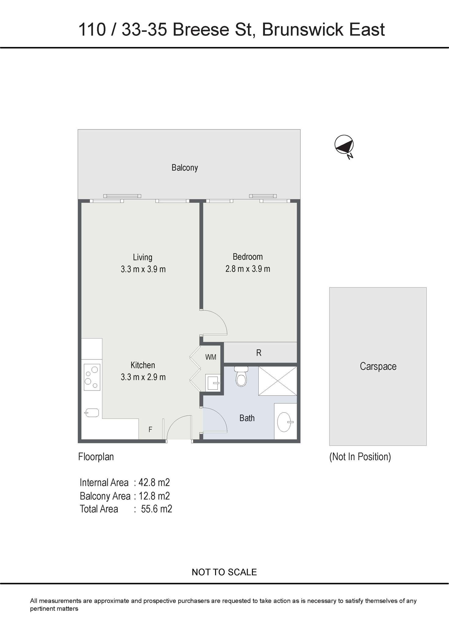 Floorplan of Homely apartment listing, 110/33-35 Breese Street, Brunswick VIC 3056