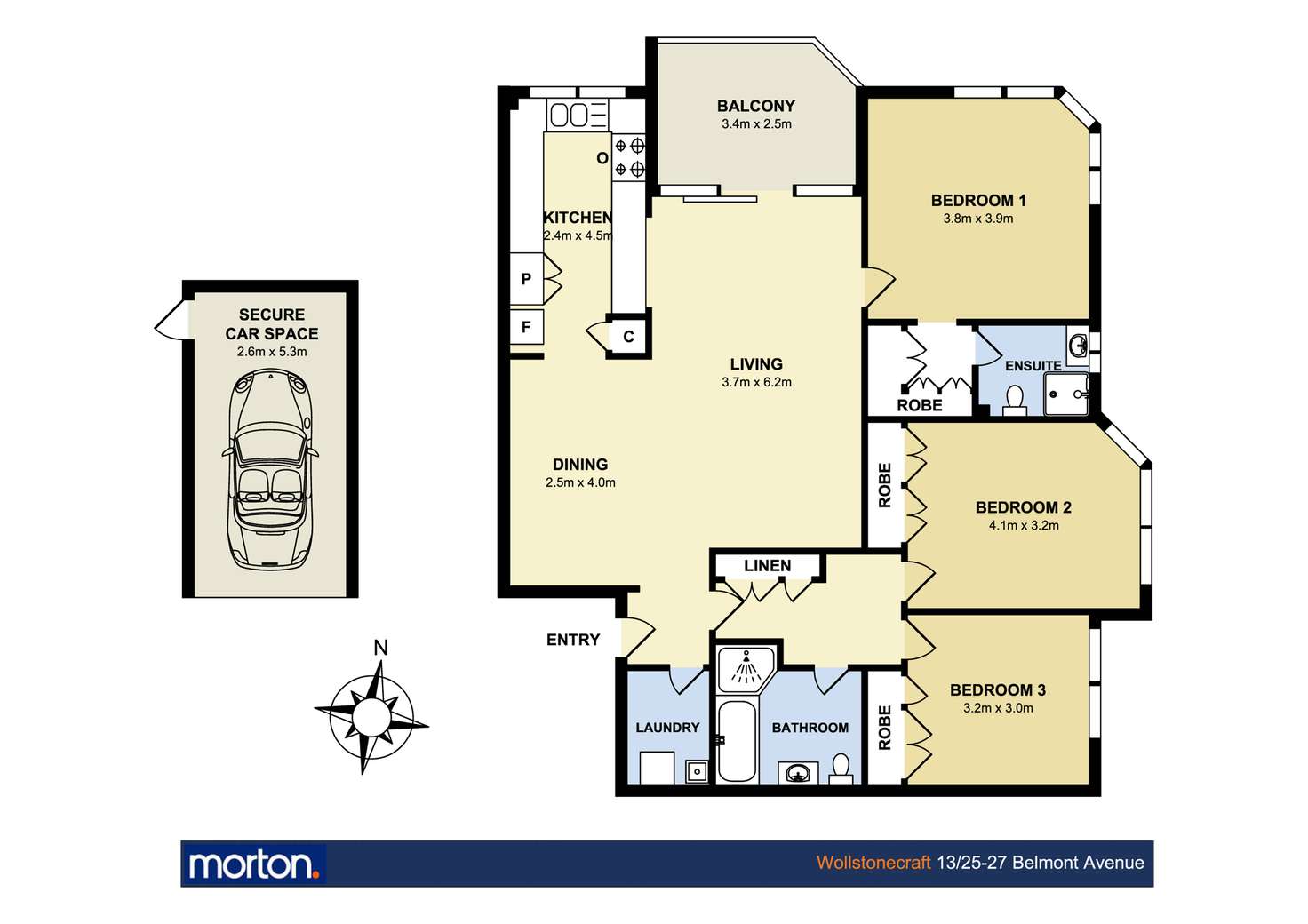 Floorplan of Homely apartment listing, 13/25-27 Belmont Avenue, Wollstonecraft NSW 2065