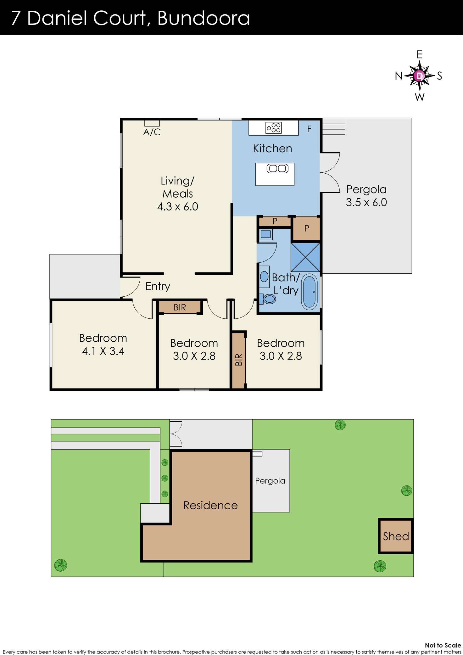 Floorplan of Homely house listing, 7 Daniel Court, Bundoora VIC 3083