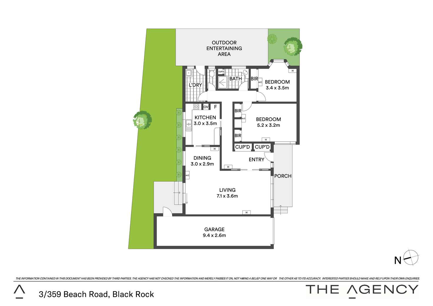 Floorplan of Homely unit listing, 3/359 Beach Road, Black Rock VIC 3193