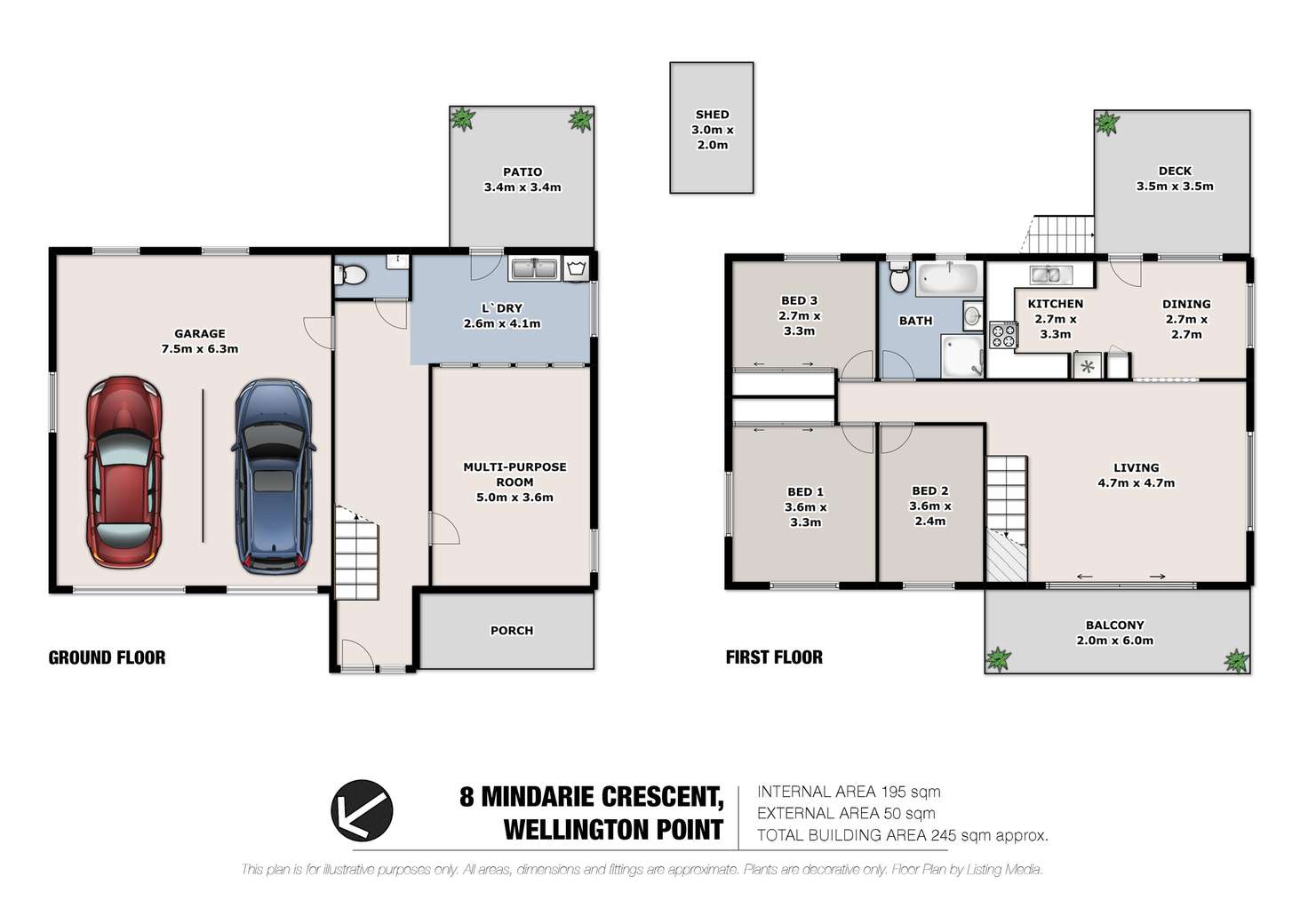 Floorplan of Homely house listing, 8 Mindarie Crescent, Wellington Point QLD 4160