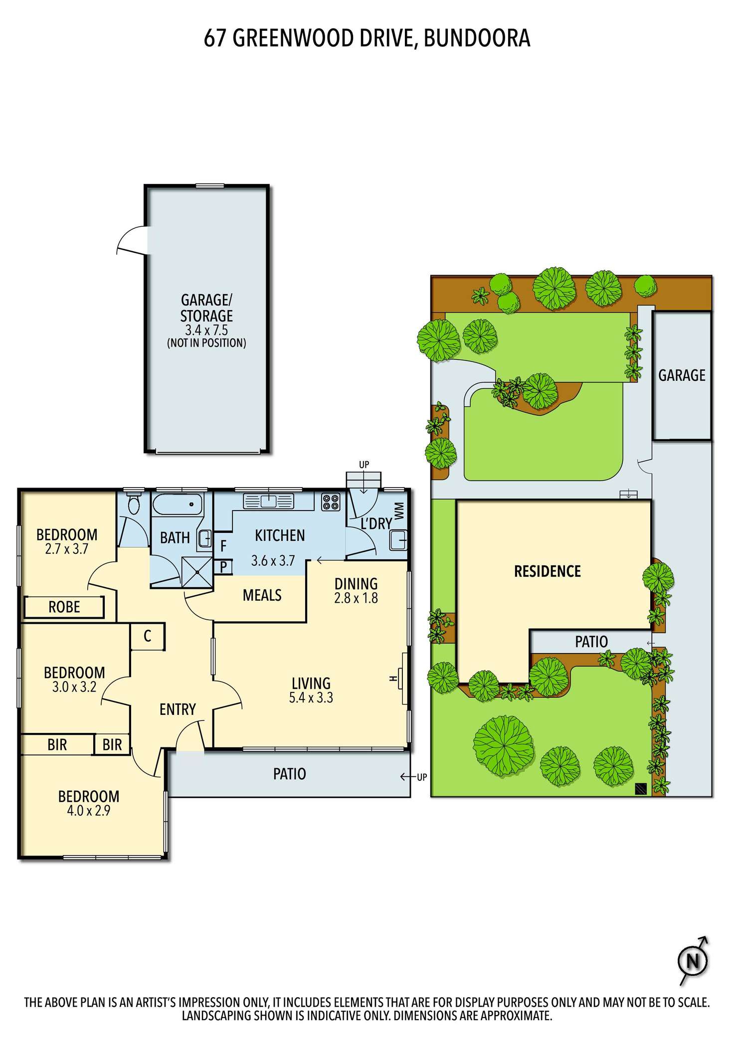 Floorplan of Homely house listing, 67 Greenwood Drive, Bundoora VIC 3083