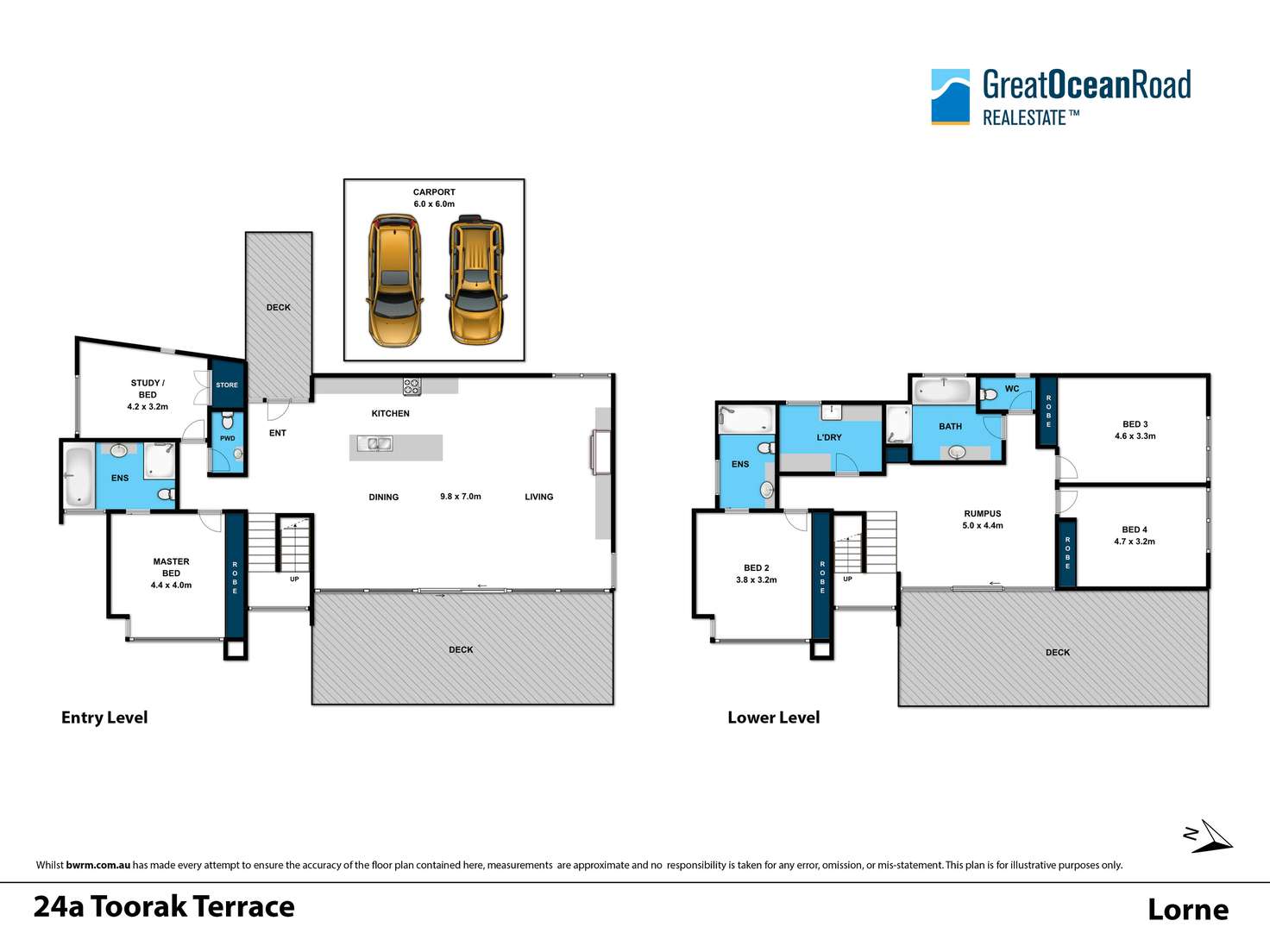 Floorplan of Homely house listing, 24A Toorak Terrace, Lorne VIC 3232