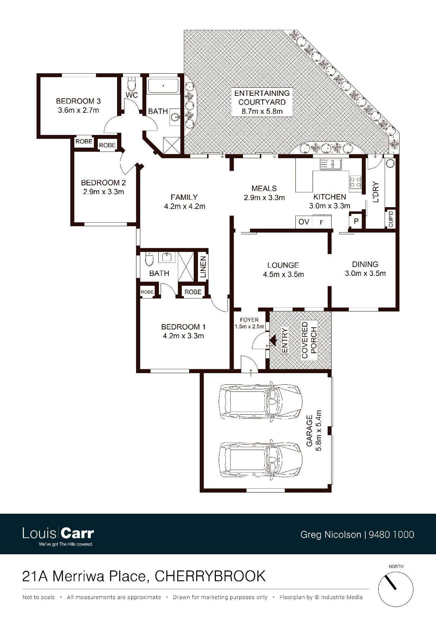 Floorplan of Homely semiDetached listing, 21a Merriwa Place, Cherrybrook NSW 2126