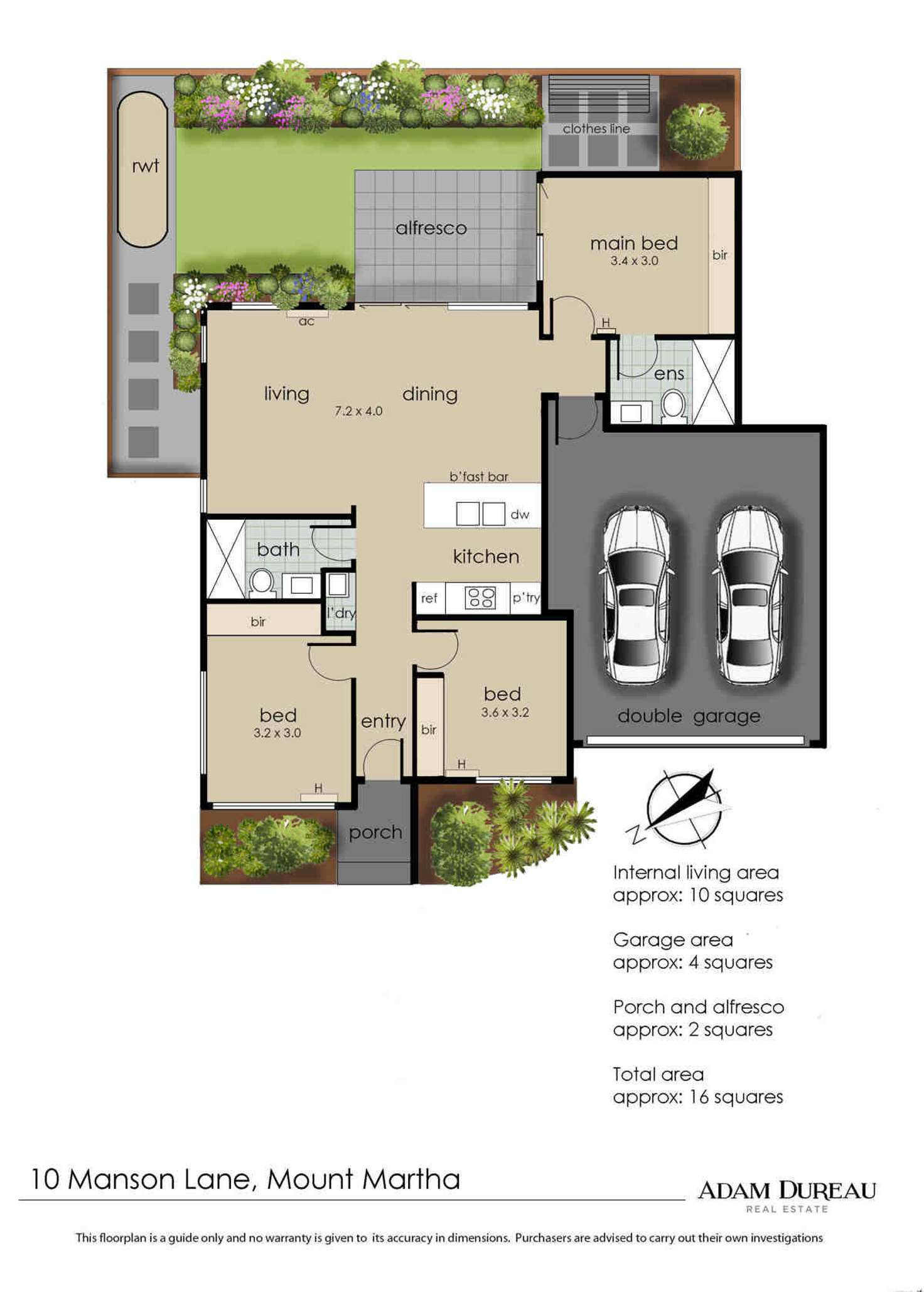 Floorplan of Homely unit listing, 10 Manson Lane, Mount Martha VIC 3934