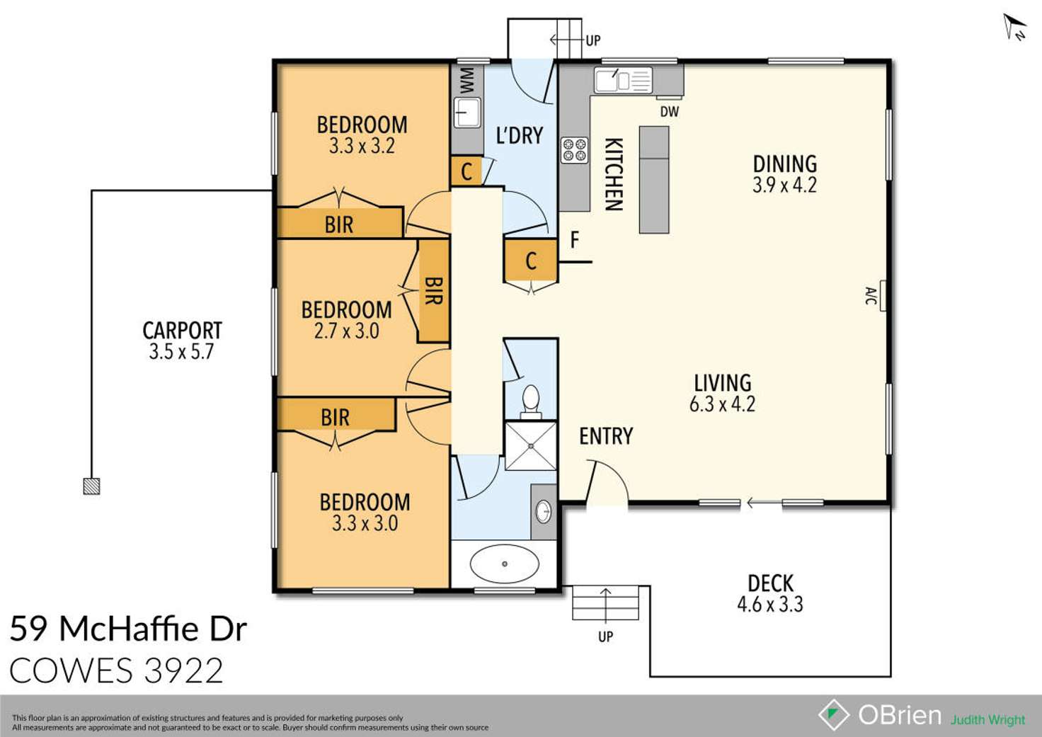 Floorplan of Homely house listing, 59 Mchaffie Drive, Cowes VIC 3922