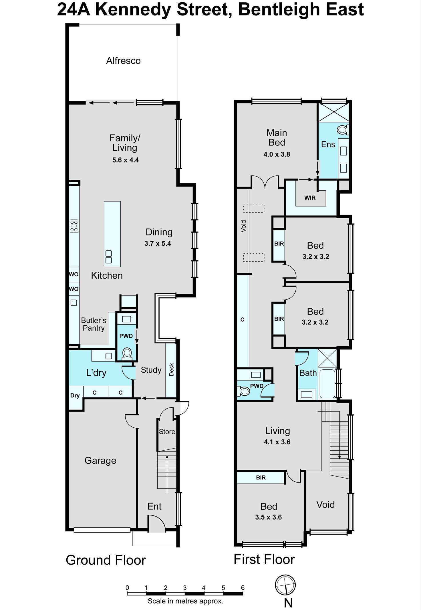 Floorplan of Homely townhouse listing, 24A Kennedy Street, Bentleigh East VIC 3165