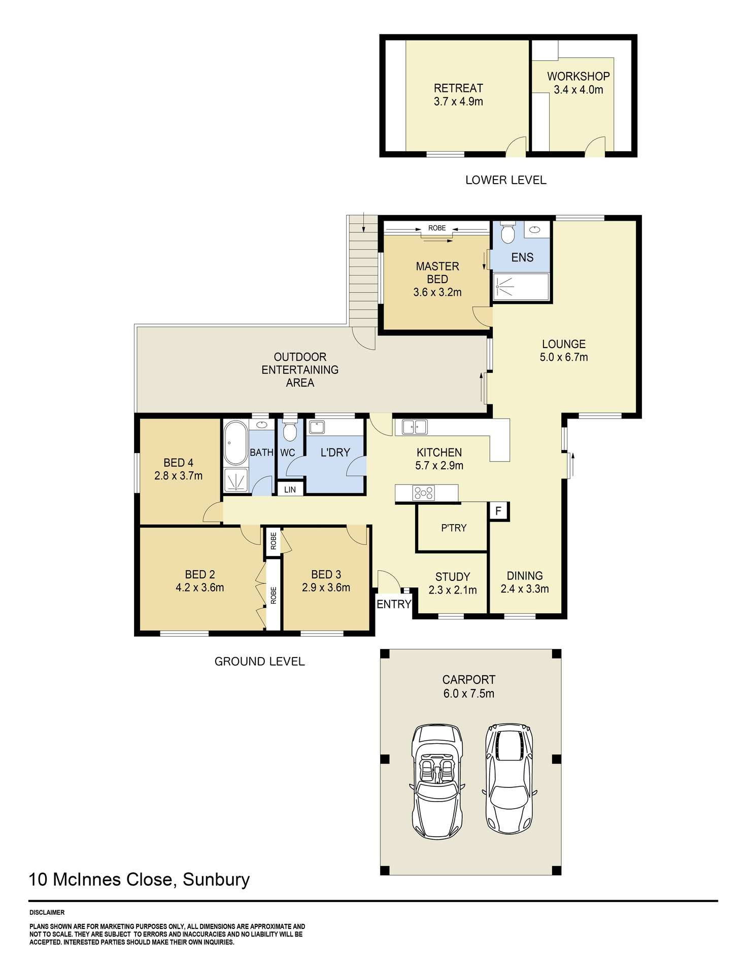 Floorplan of Homely house listing, 10 Mclnnes Close, Sunbury VIC 3429