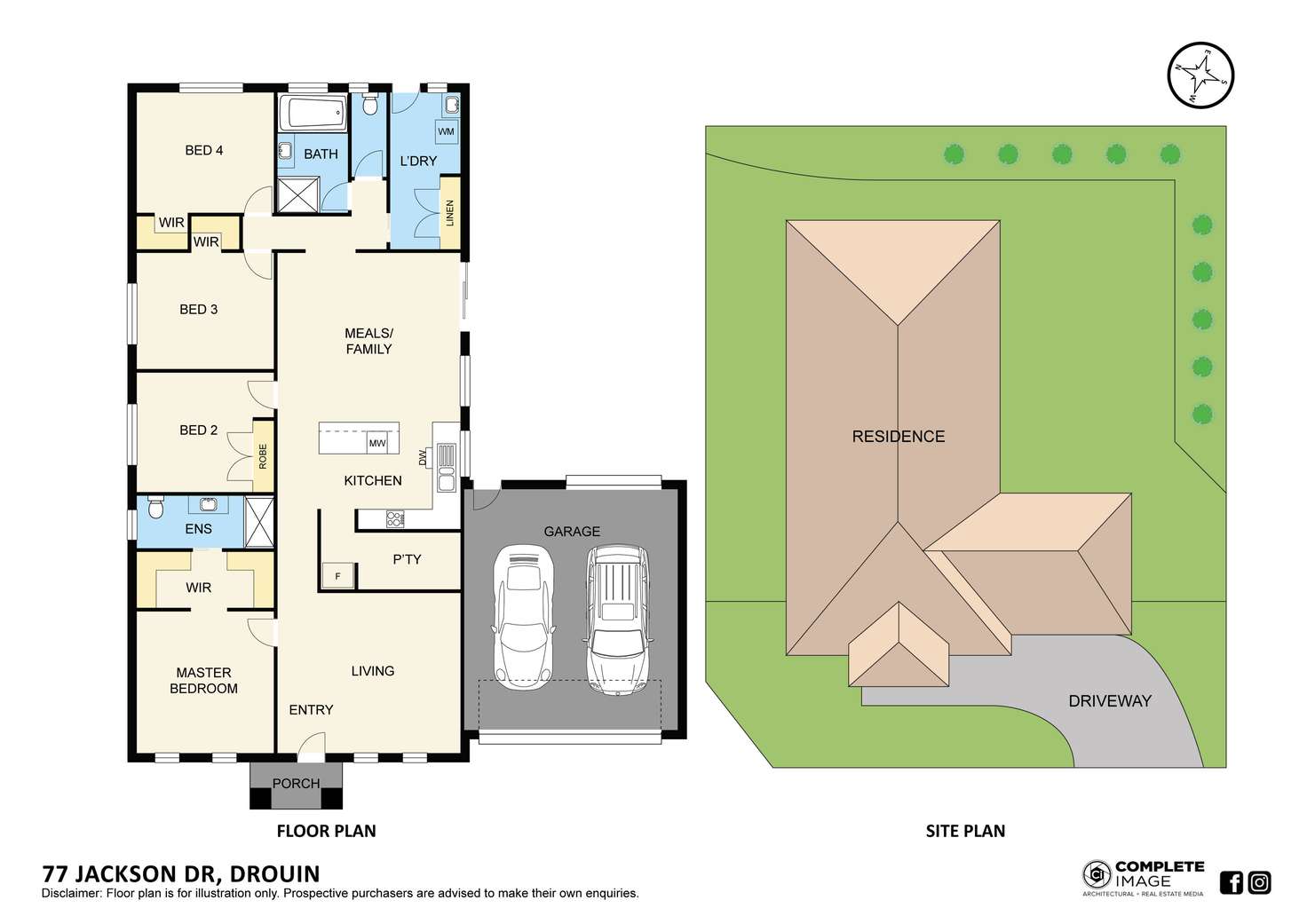 Floorplan of Homely house listing, 77 Jackson Drive, Drouin VIC 3818