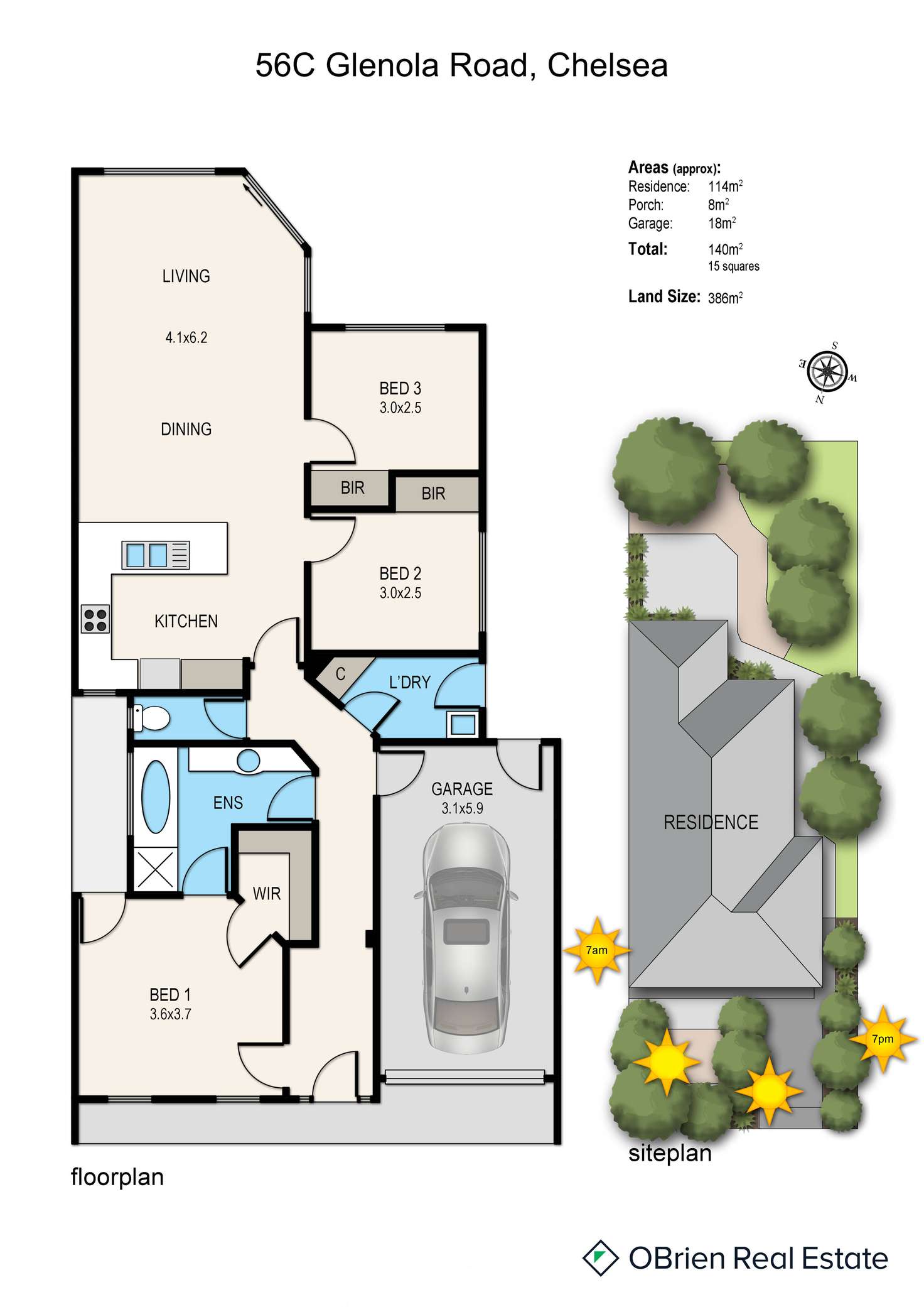 Floorplan of Homely unit listing, 56C Glenola Road, Chelsea VIC 3196