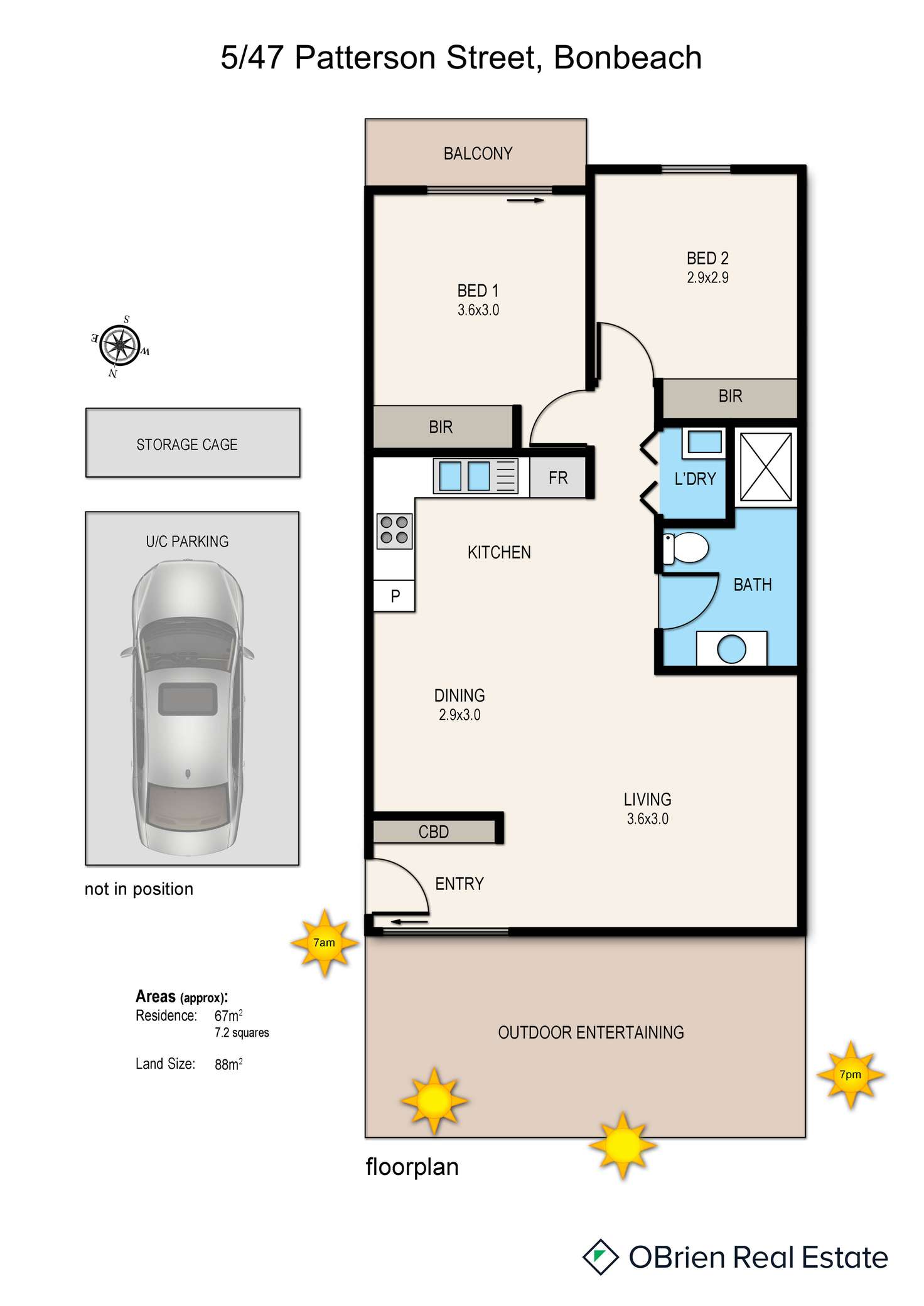 Floorplan of Homely apartment listing, 5/47 Patterson Street, Bonbeach VIC 3196