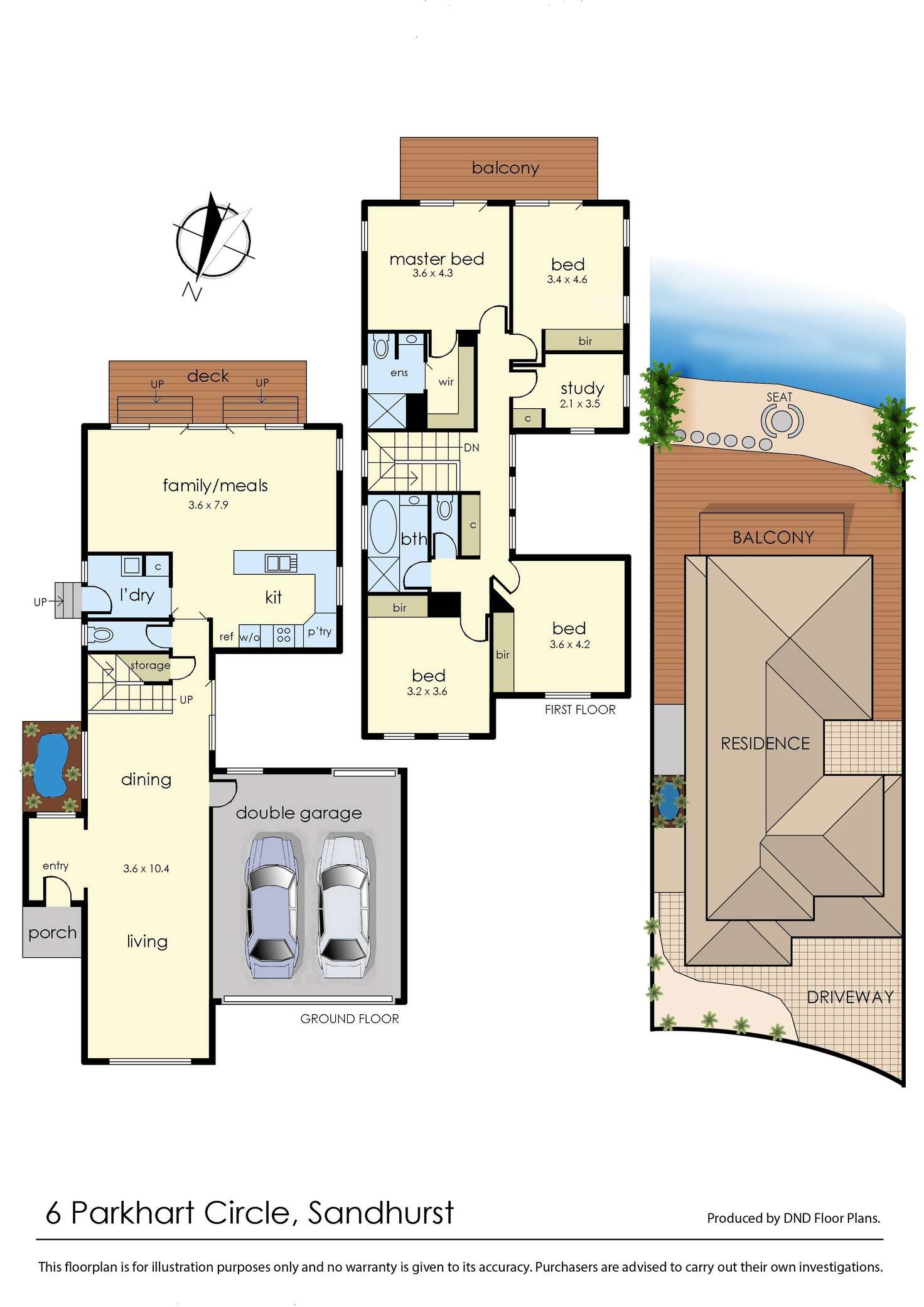 Floorplan of Homely house listing, 6 Parkhart Circle, Sandhurst VIC 3977