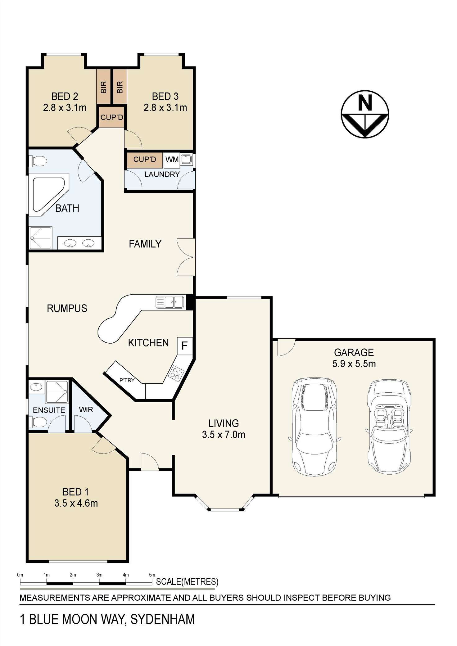 Floorplan of Homely house listing, 1 Blue Moon Way, Sydenham VIC 3037