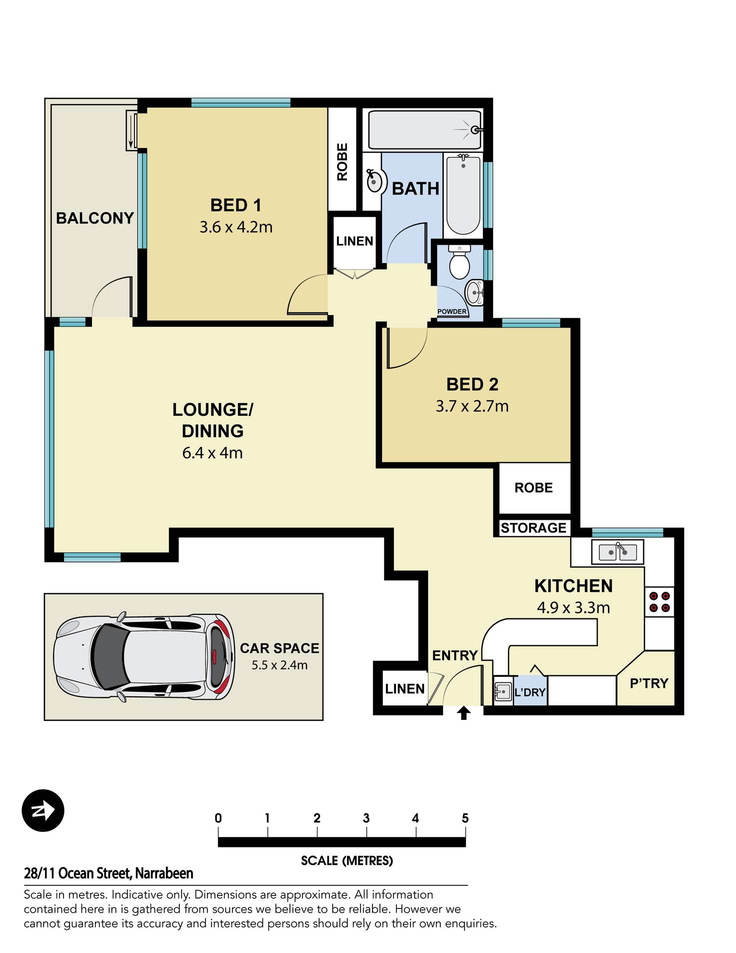 Floorplan of Homely apartment listing, 28/11 Ocean Street, Narrabeen NSW 2101