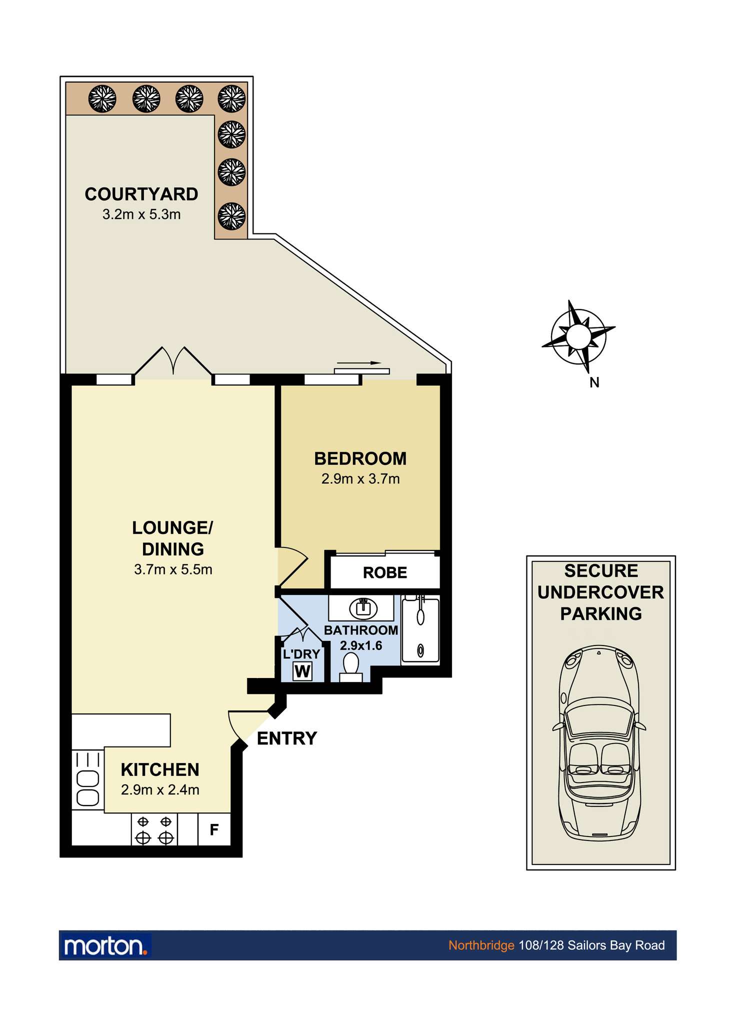 Floorplan of Homely apartment listing, 108/128 Sailors Bay Road, Northbridge NSW 2063