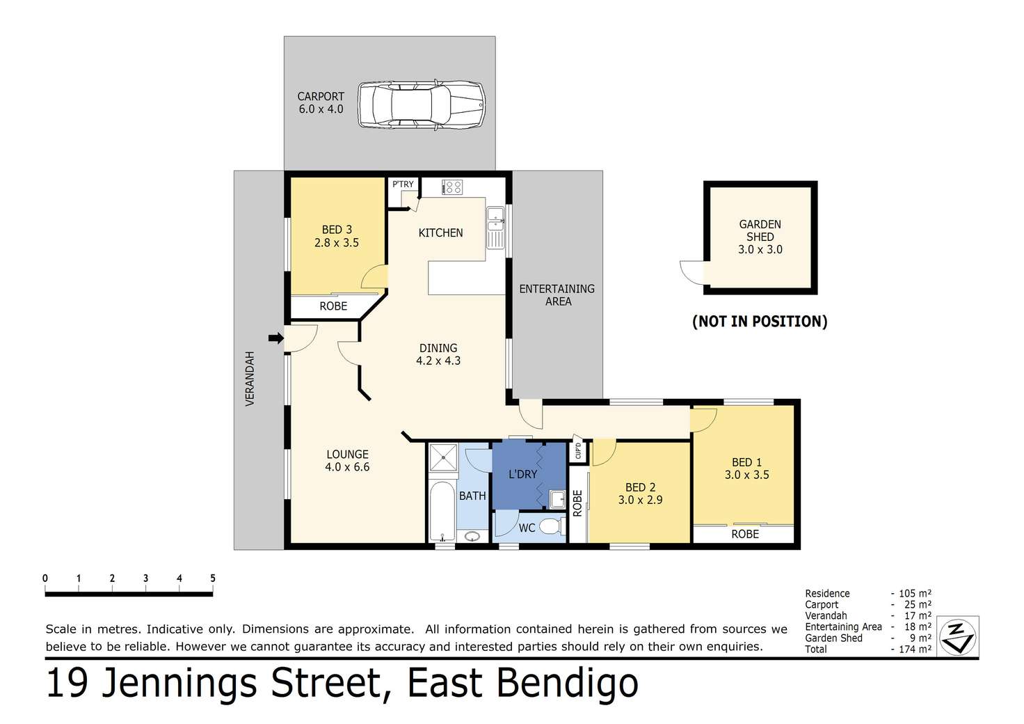 Floorplan of Homely house listing, 19 Jennings Street, East Bendigo VIC 3550