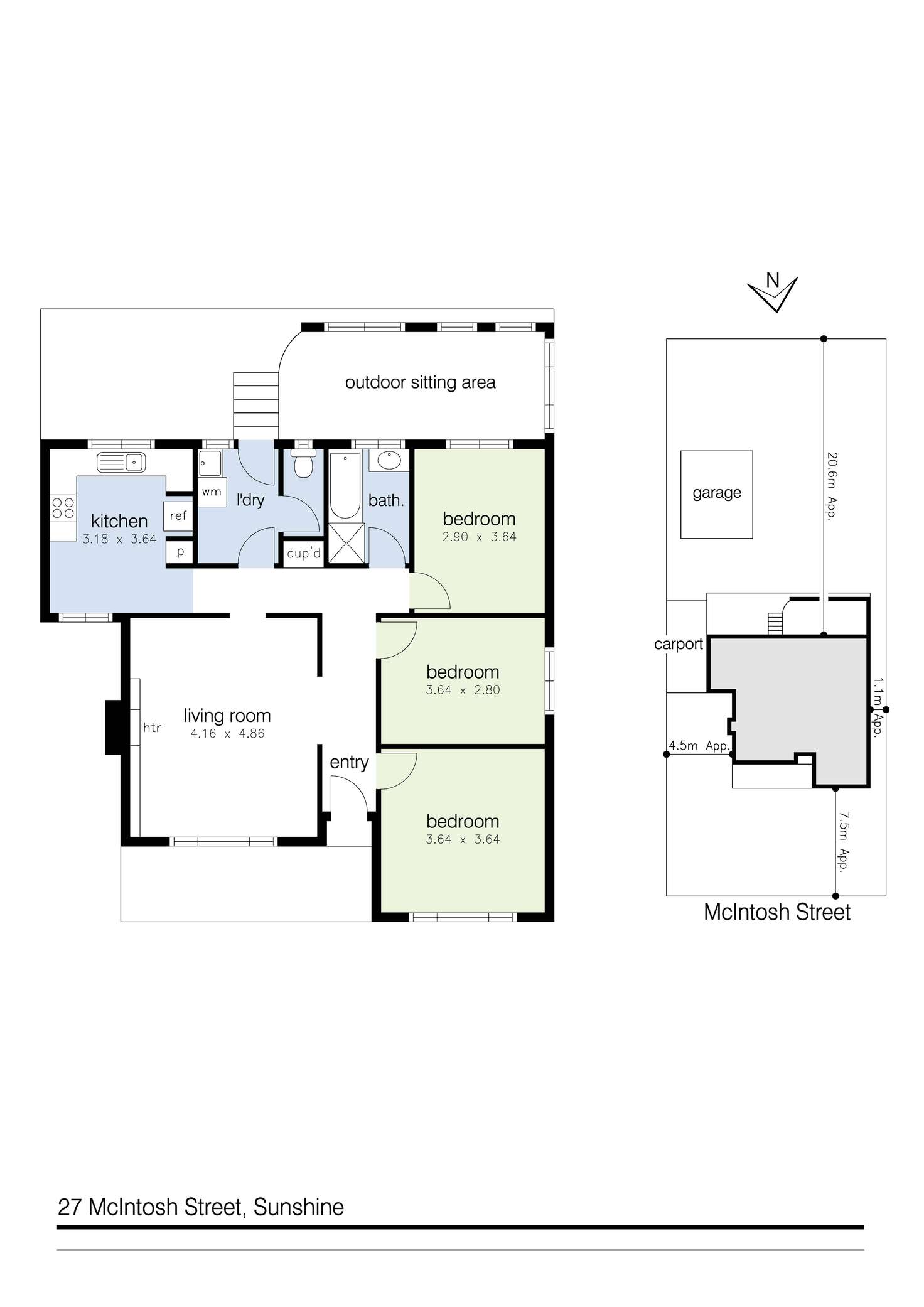 Floorplan of Homely house listing, 27 McIntosh Street, Sunshine VIC 3020