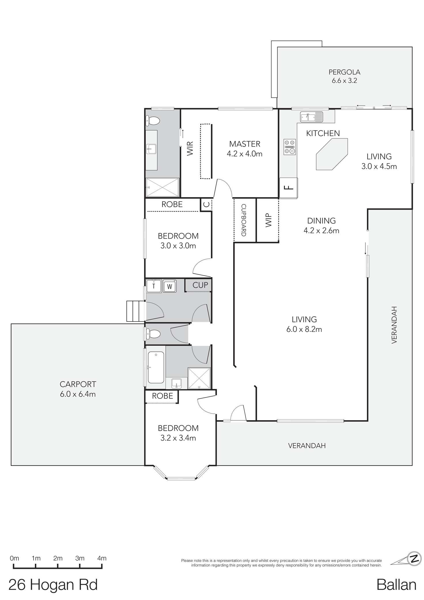 Floorplan of Homely house listing, 26 Hogan Road, Ballan VIC 3342