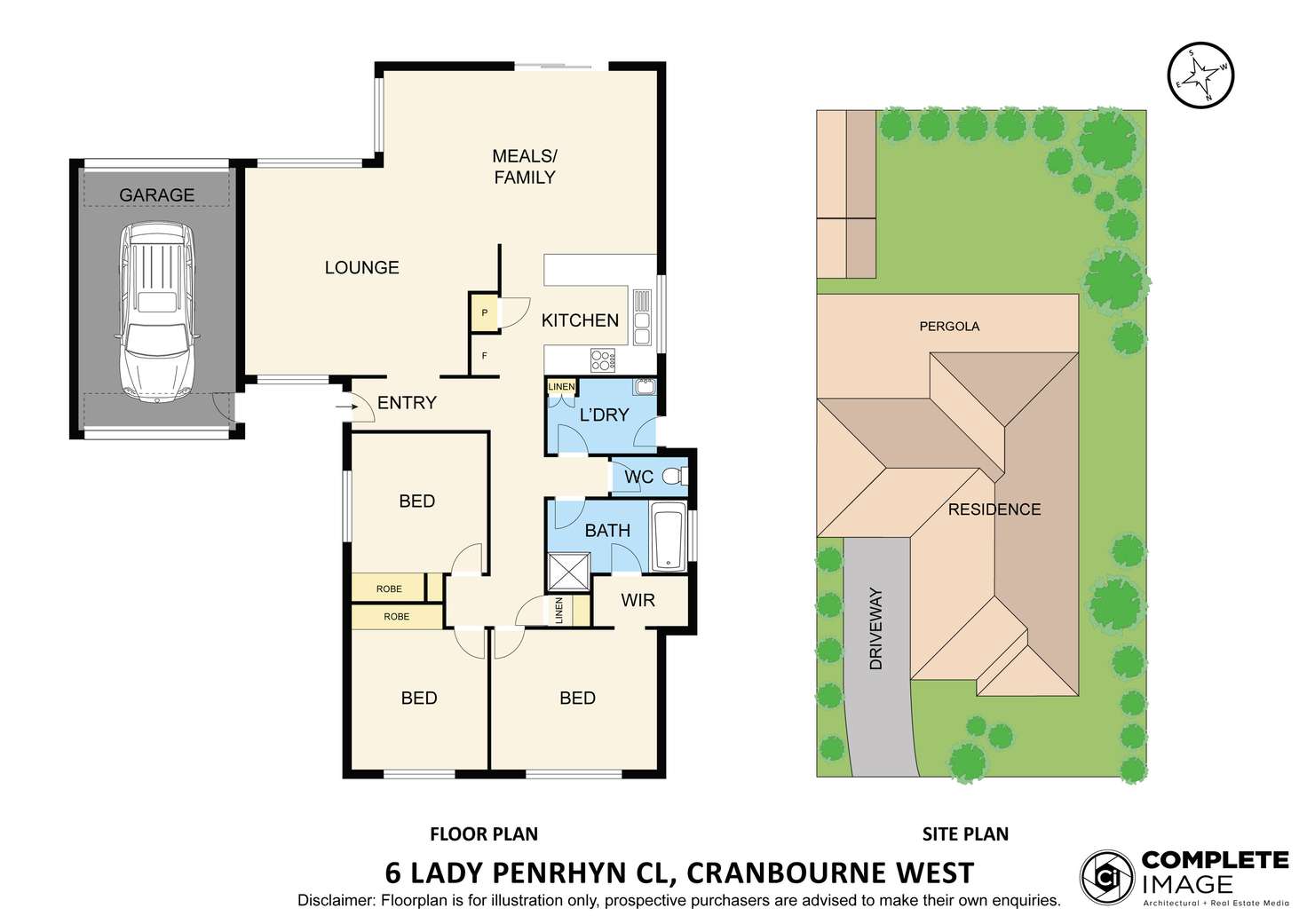 Floorplan of Homely house listing, 6 Lady Penrhyn Close, Cranbourne West VIC 3977