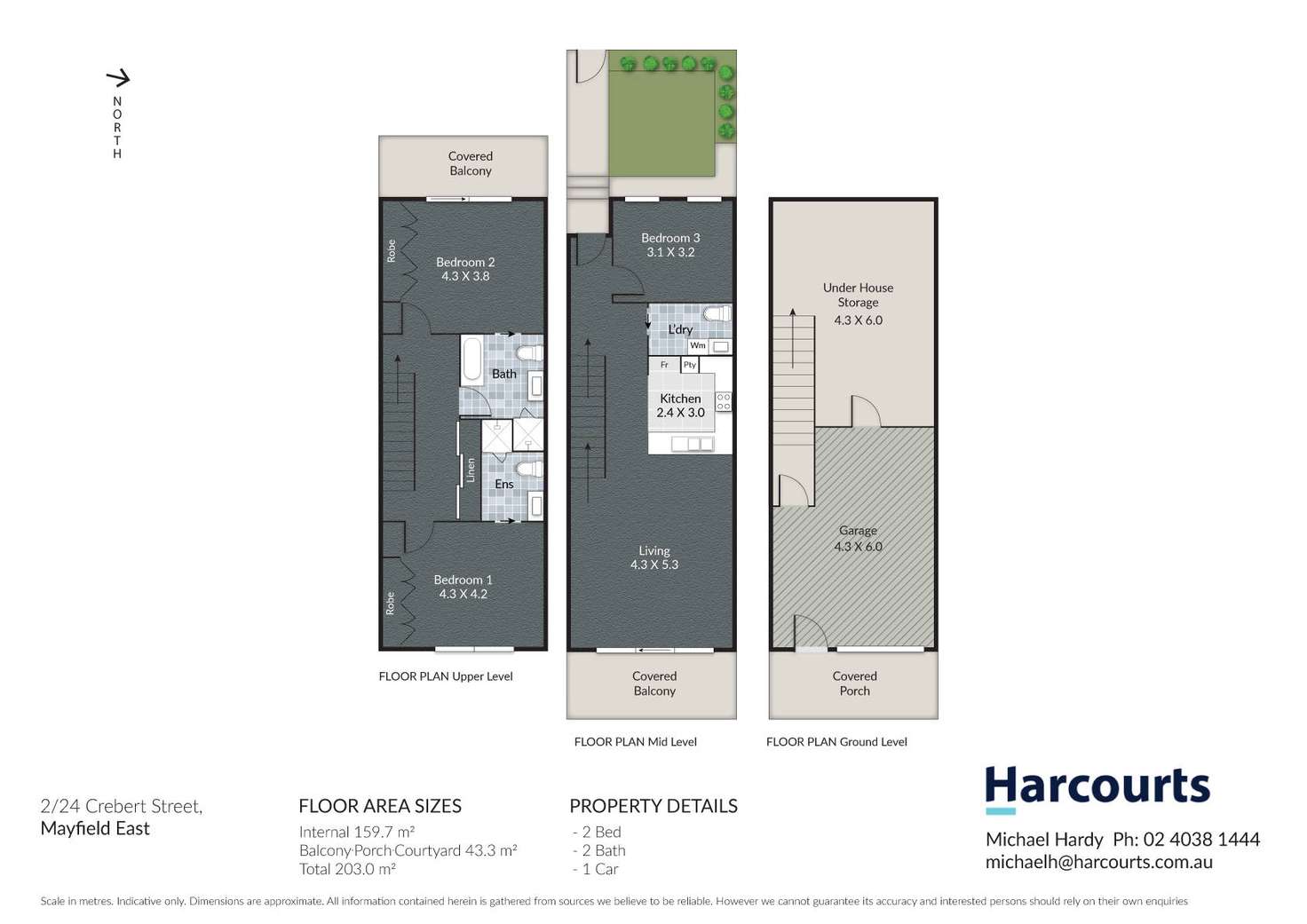 Floorplan of Homely unit listing, 2/24 Crebert Street, Mayfield East NSW 2304