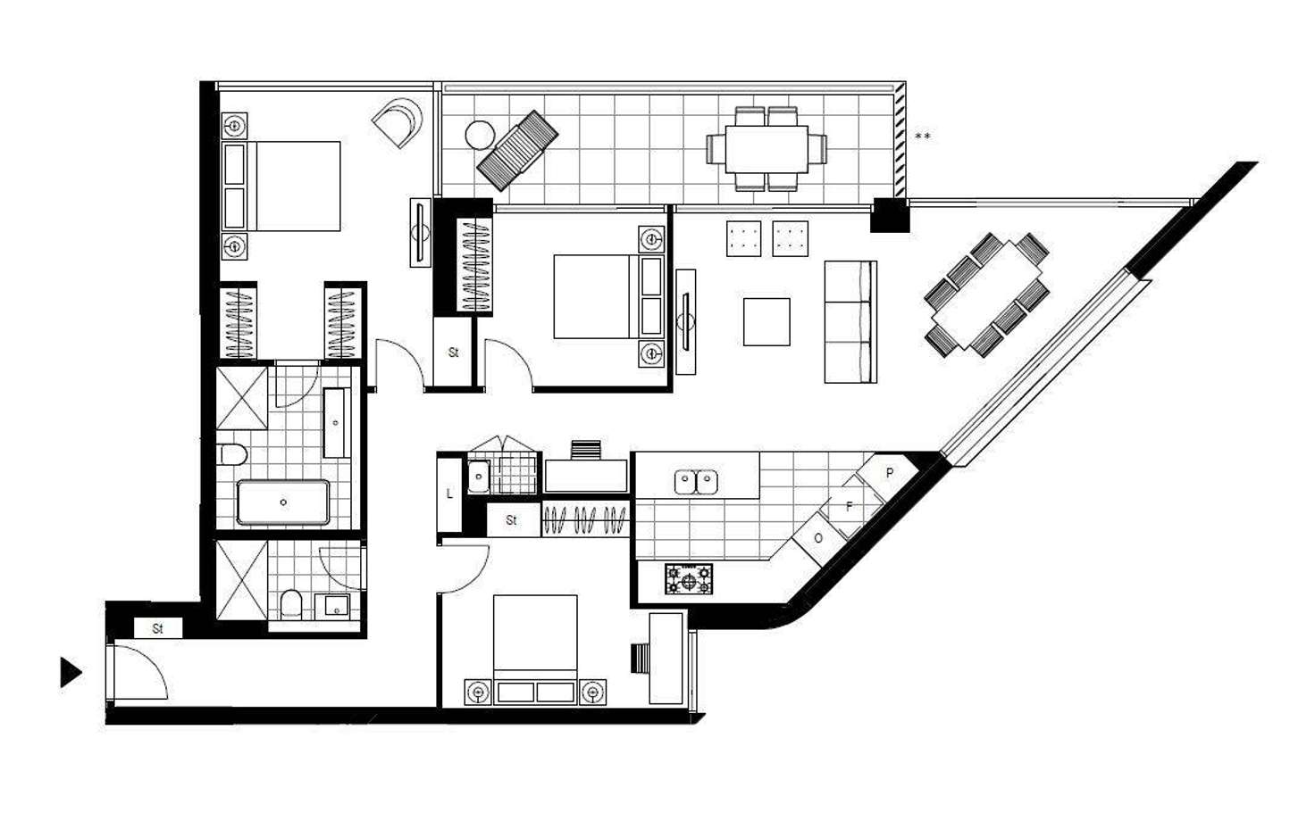 Floorplan of Homely apartment listing, 1103/472 Pacific Highway, St Leonards NSW 2065