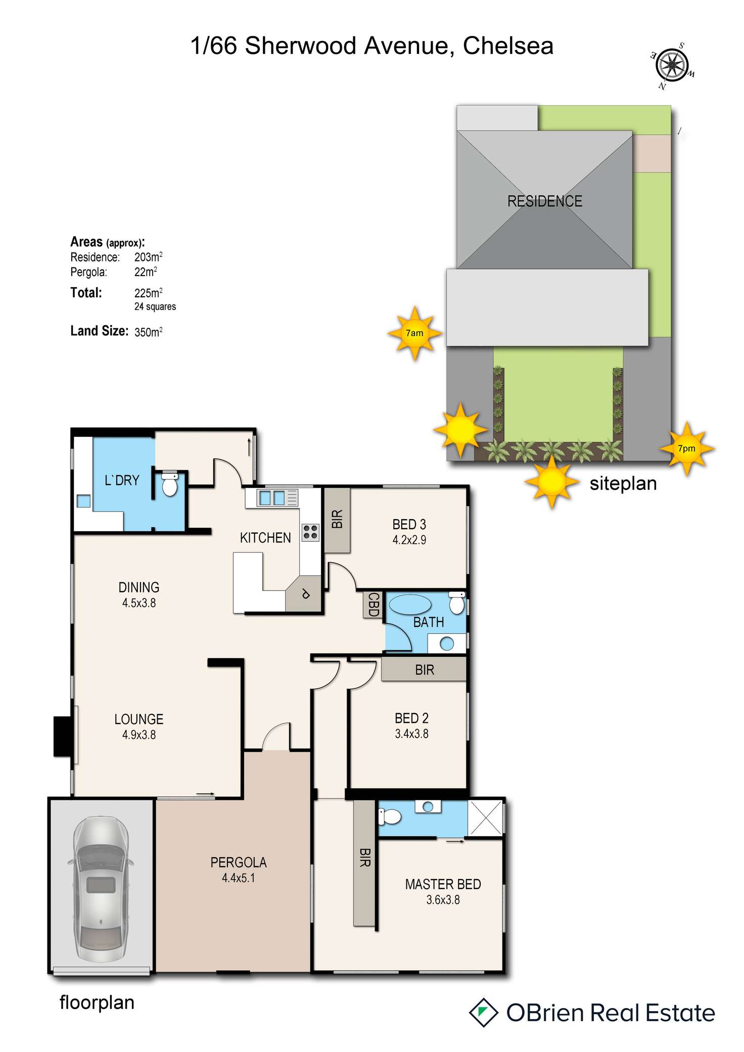 Floorplan of Homely unit listing, 1/66 Sherwood Avenue, Chelsea VIC 3196