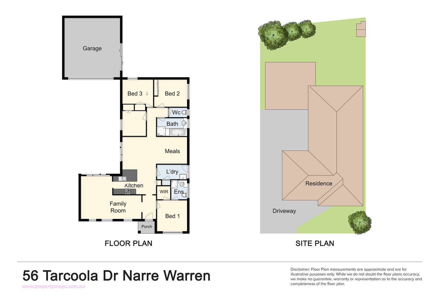 Floorplan of Homely house listing, 56 Tarcoola Drive, Narre Warren VIC 3805
