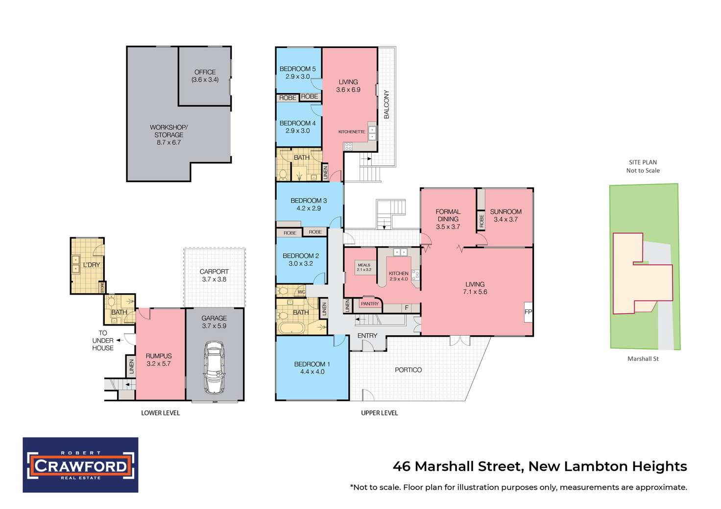 Floorplan of Homely house listing, 46 Marshall Street, New Lambton Heights NSW 2305