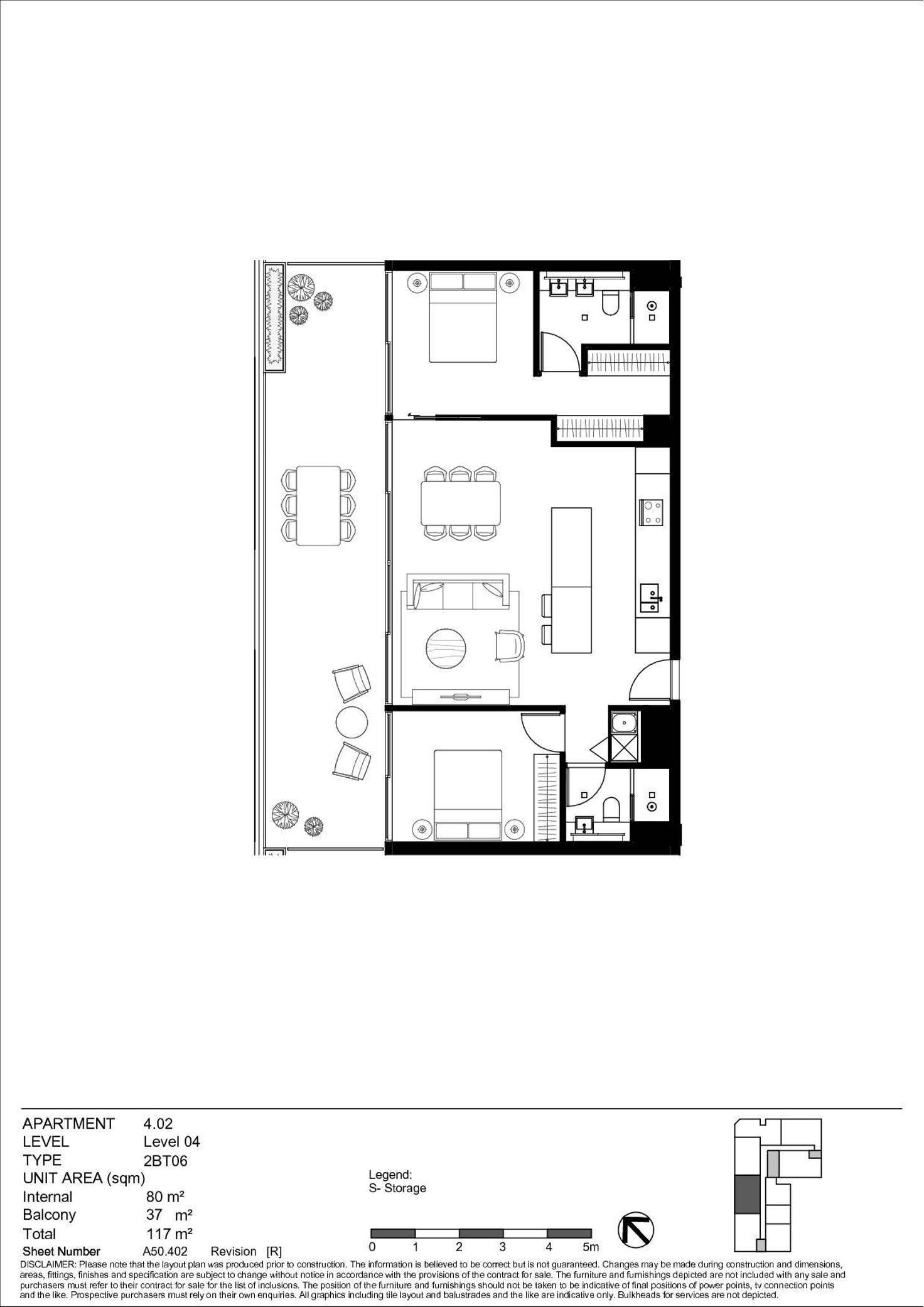 Floorplan of Homely apartment listing, 402/116 Belmont Road, Mosman NSW 2088