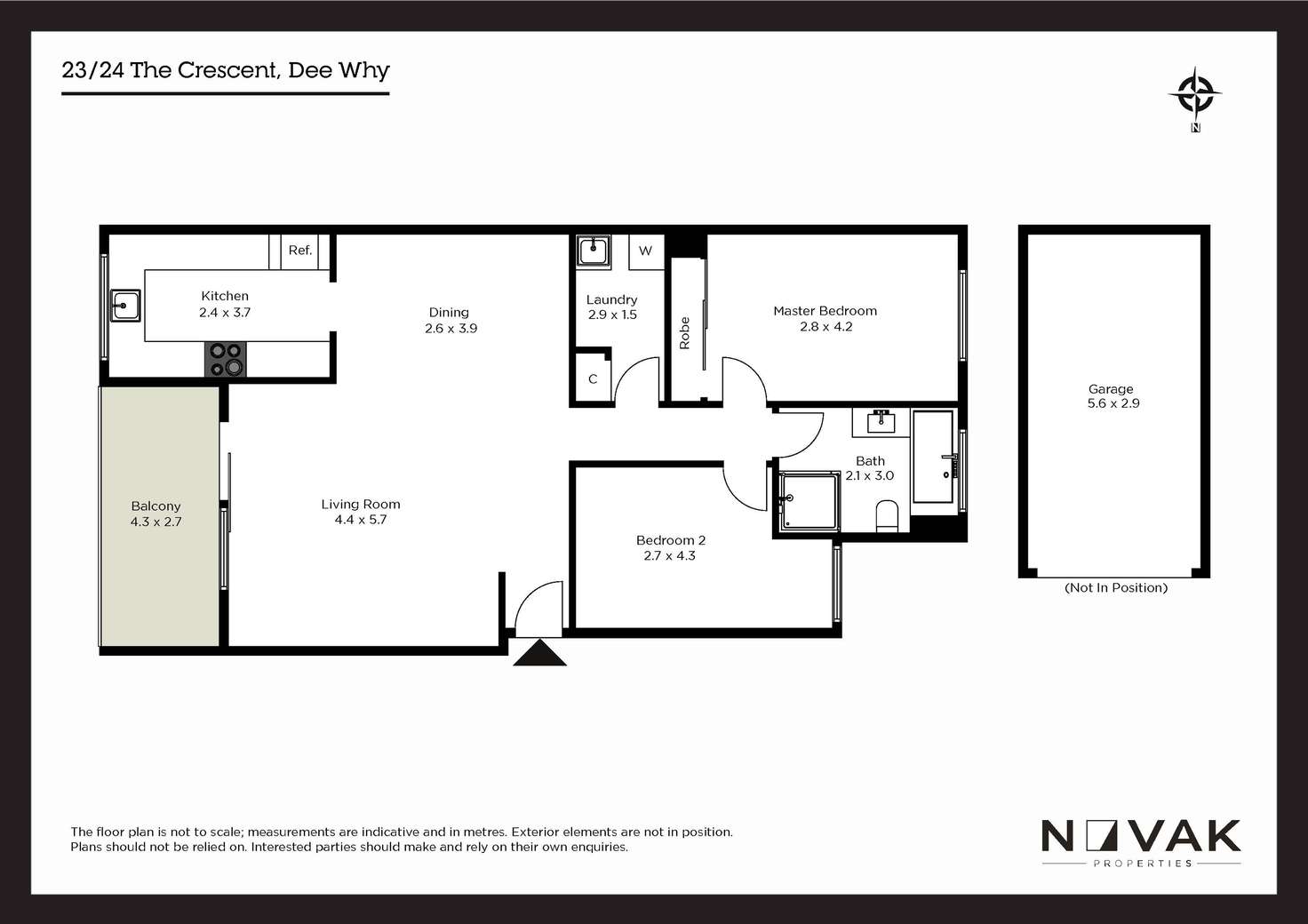 Floorplan of Homely apartment listing, 23/24 The Crescent, Dee Why NSW 2099