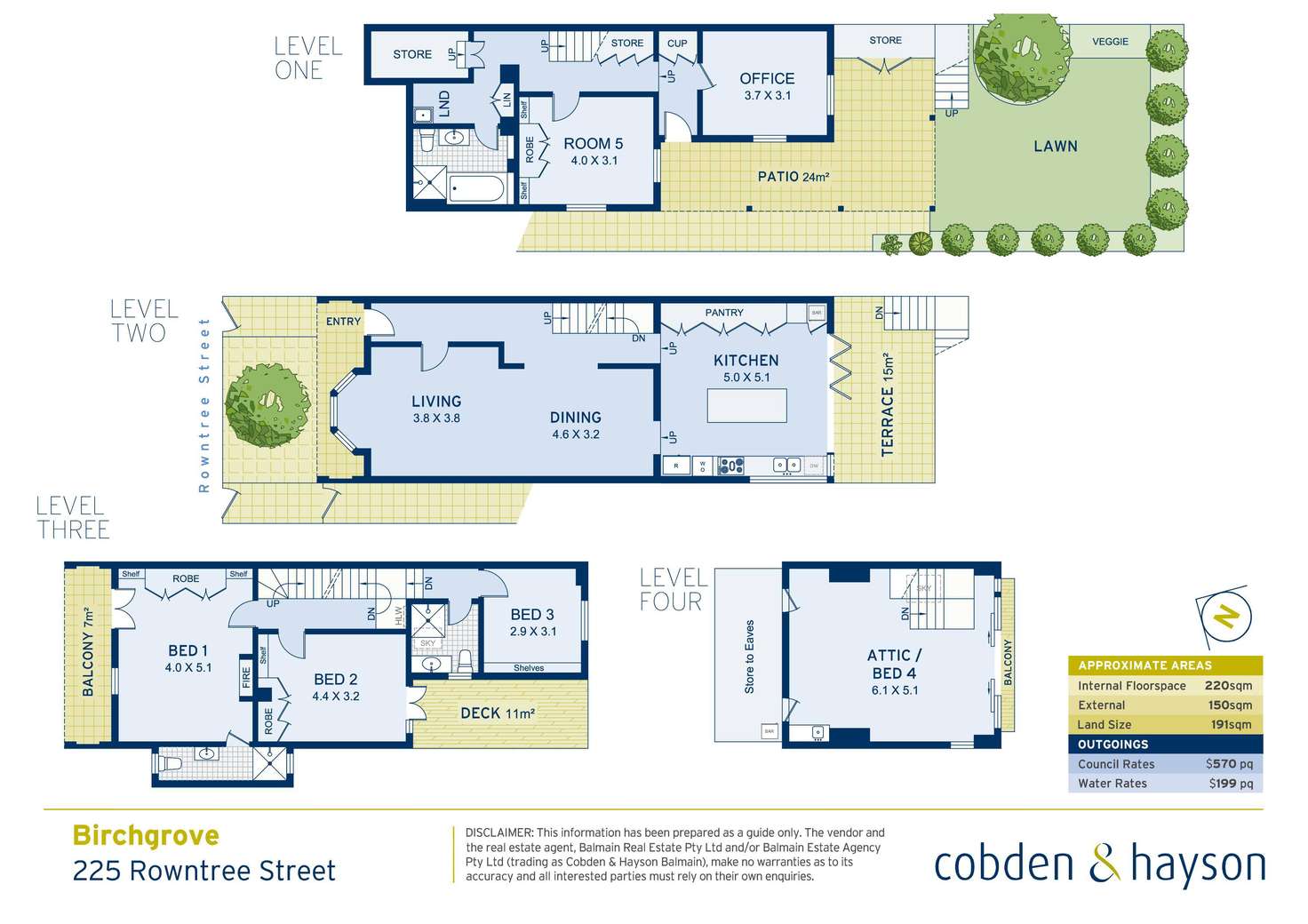 Floorplan of Homely house listing, 225 Rowntree Street, Birchgrove NSW 2041