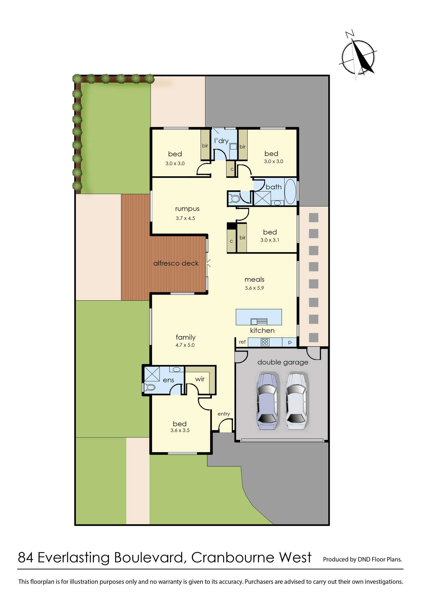 Floorplan of Homely house listing, 84 Everlasting Boulevard, Cranbourne West VIC 3977