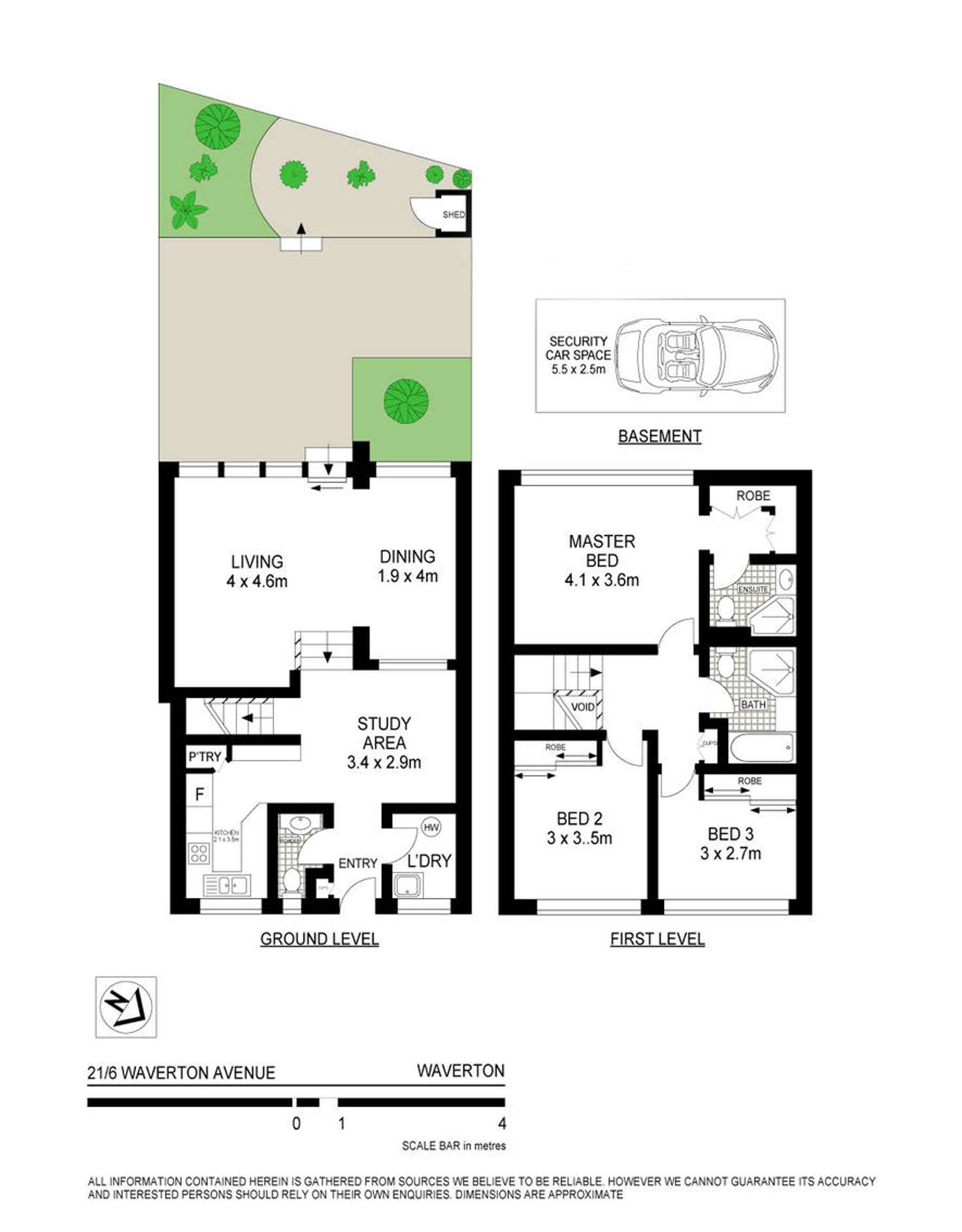 Floorplan of Homely apartment listing, 21/6 Waverton Avenue, Waverton NSW 2060