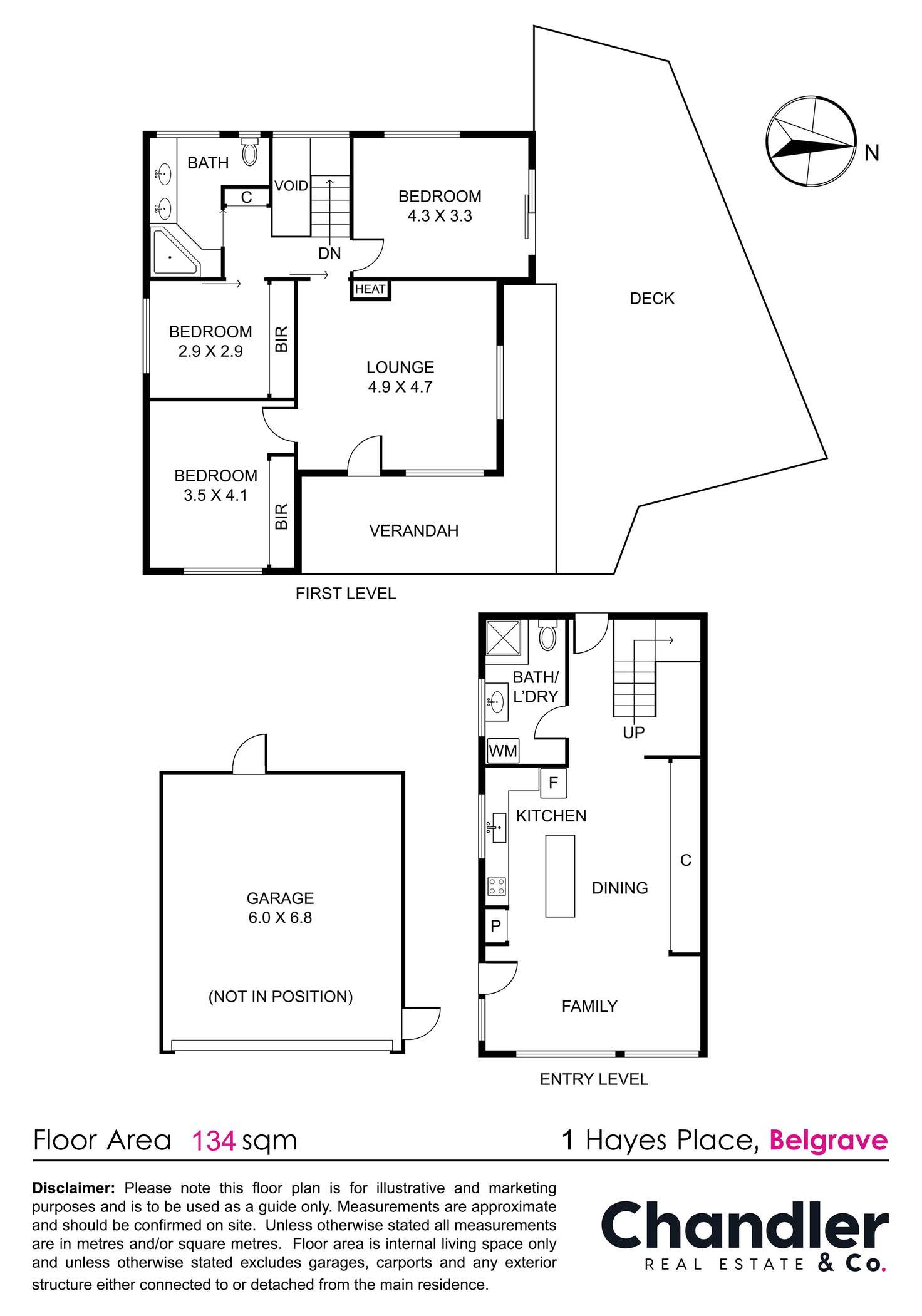 Floorplan of Homely house listing, 1 Hayes Place, Belgrave VIC 3160