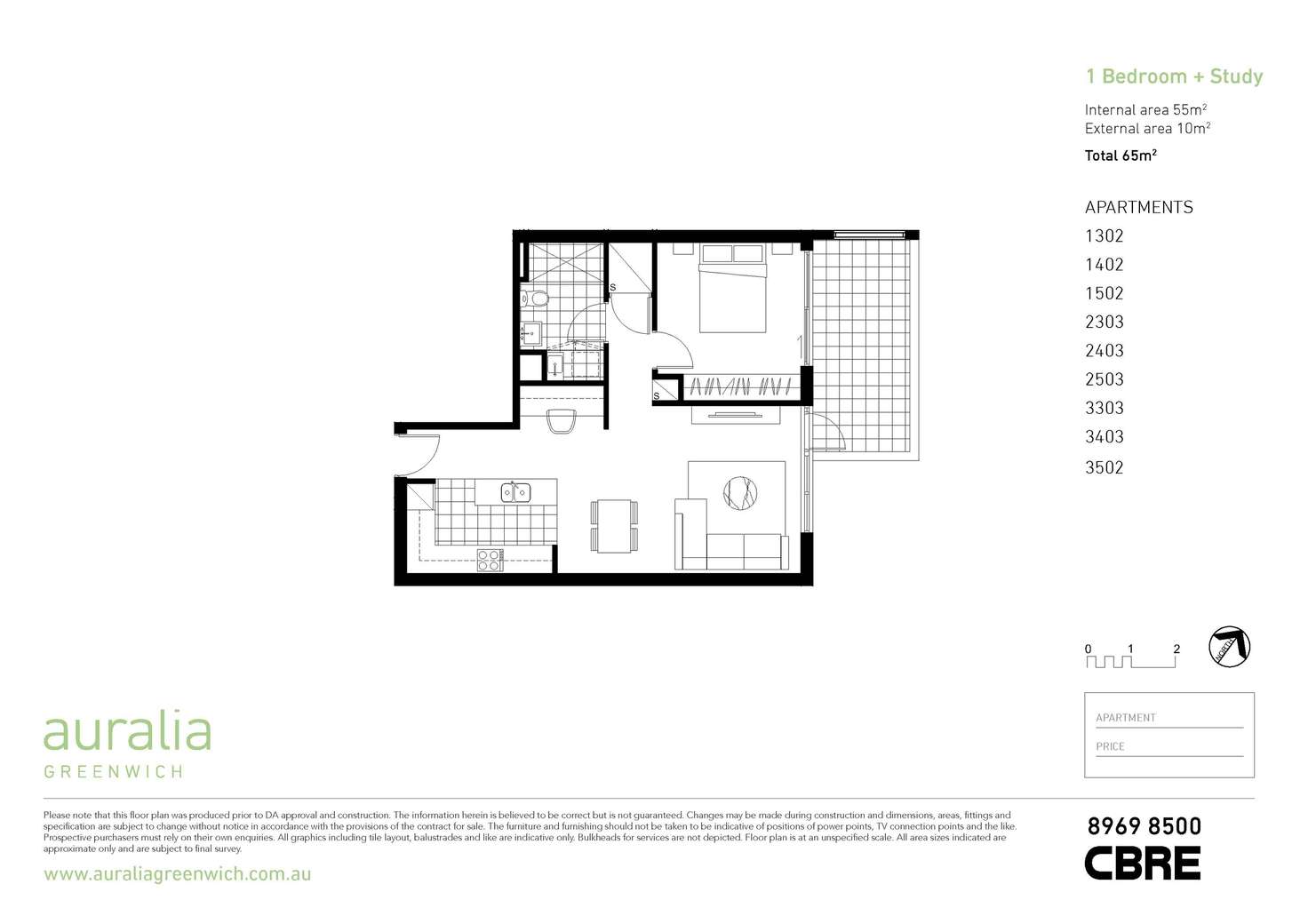 Floorplan of Homely apartment listing, 2303/1-8 Nield Avenue, Greenwich NSW 2065