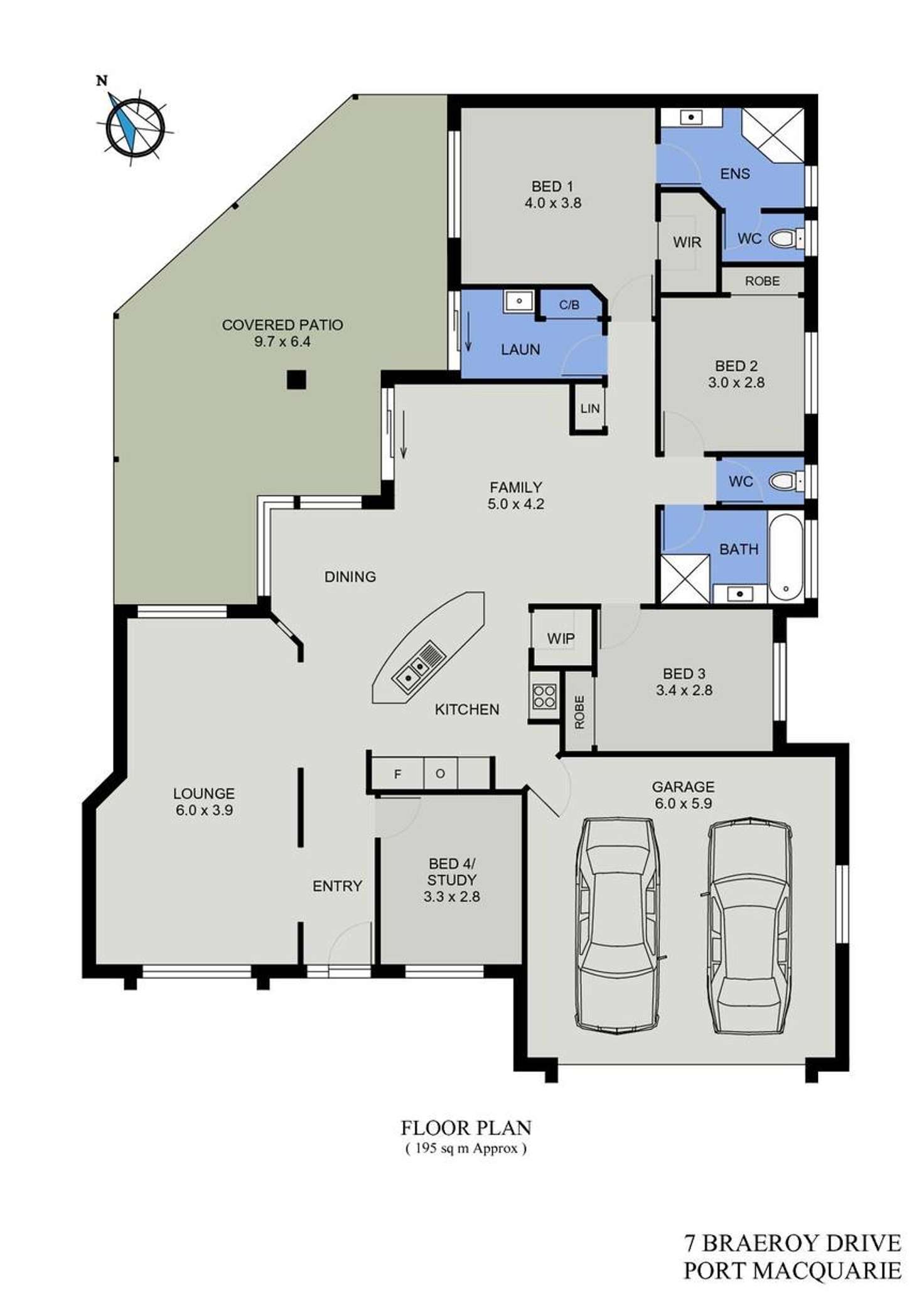 Floorplan of Homely house listing, 7 Braeroy Drive, Port Macquarie NSW 2444