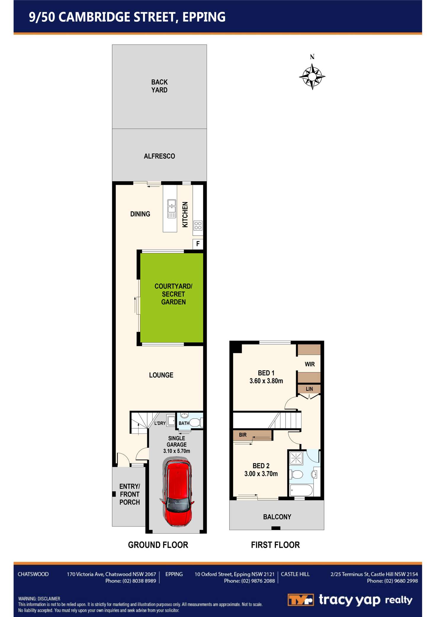 Floorplan of Homely townhouse listing, 9/50-54 Cambridge Street, Epping NSW 2121
