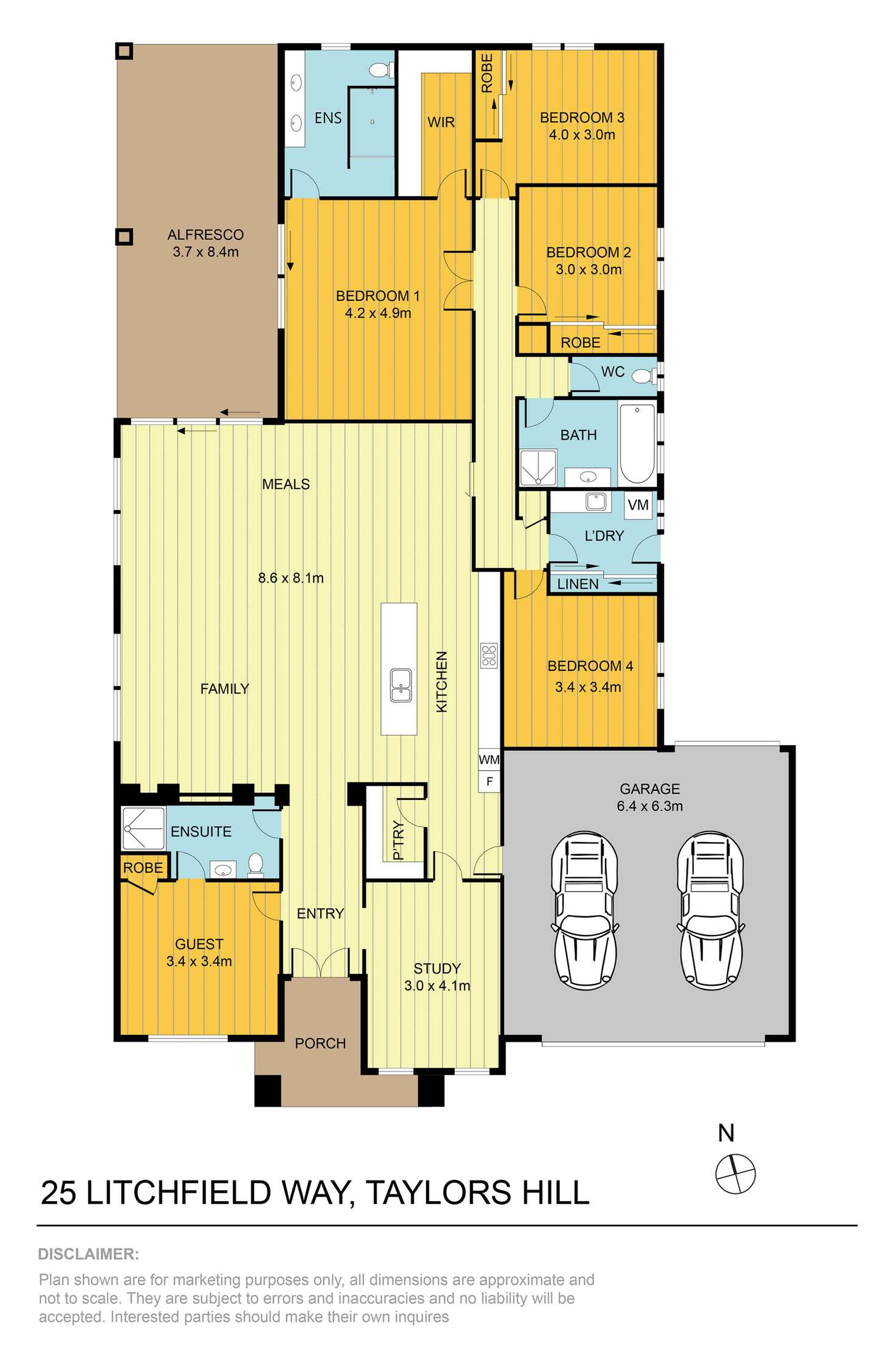 Floorplan of Homely house listing, 25 Litchfield Way, Taylors Hill VIC 3037