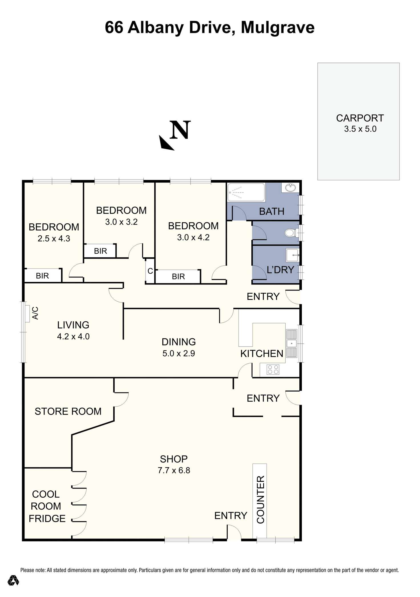 Floorplan of Homely house listing, 66 Albany Drive, Mulgrave VIC 3170
